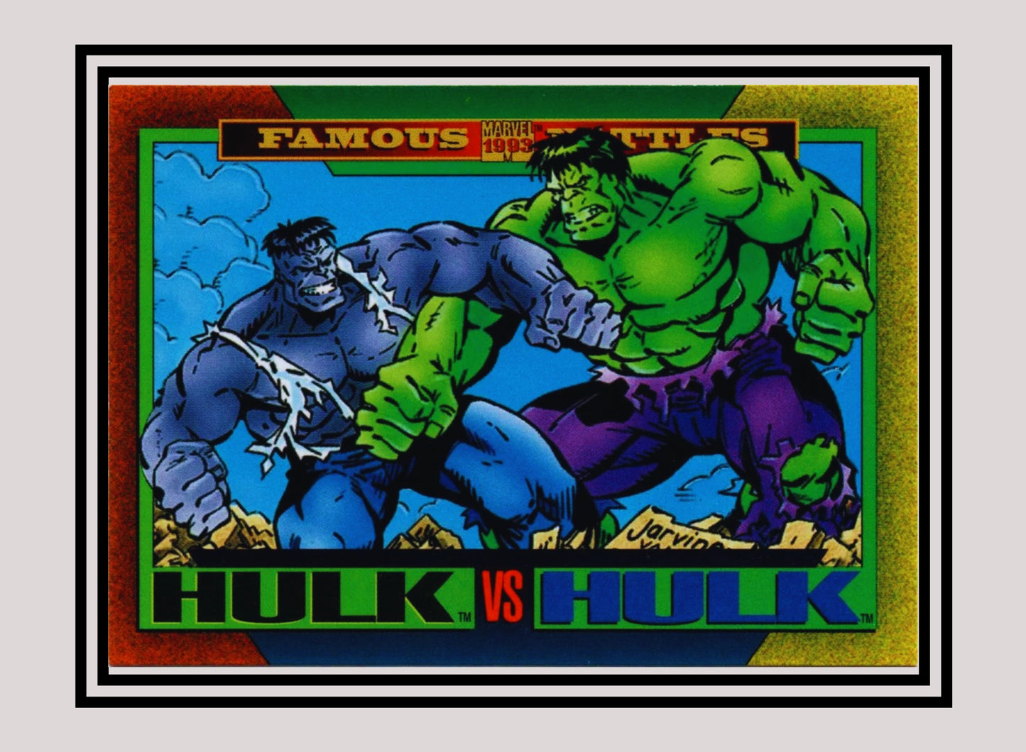 Marvel! 1x Hulk vs Hulk - Base (#173 - 1993 Skybox Marvel Universe Series 4)