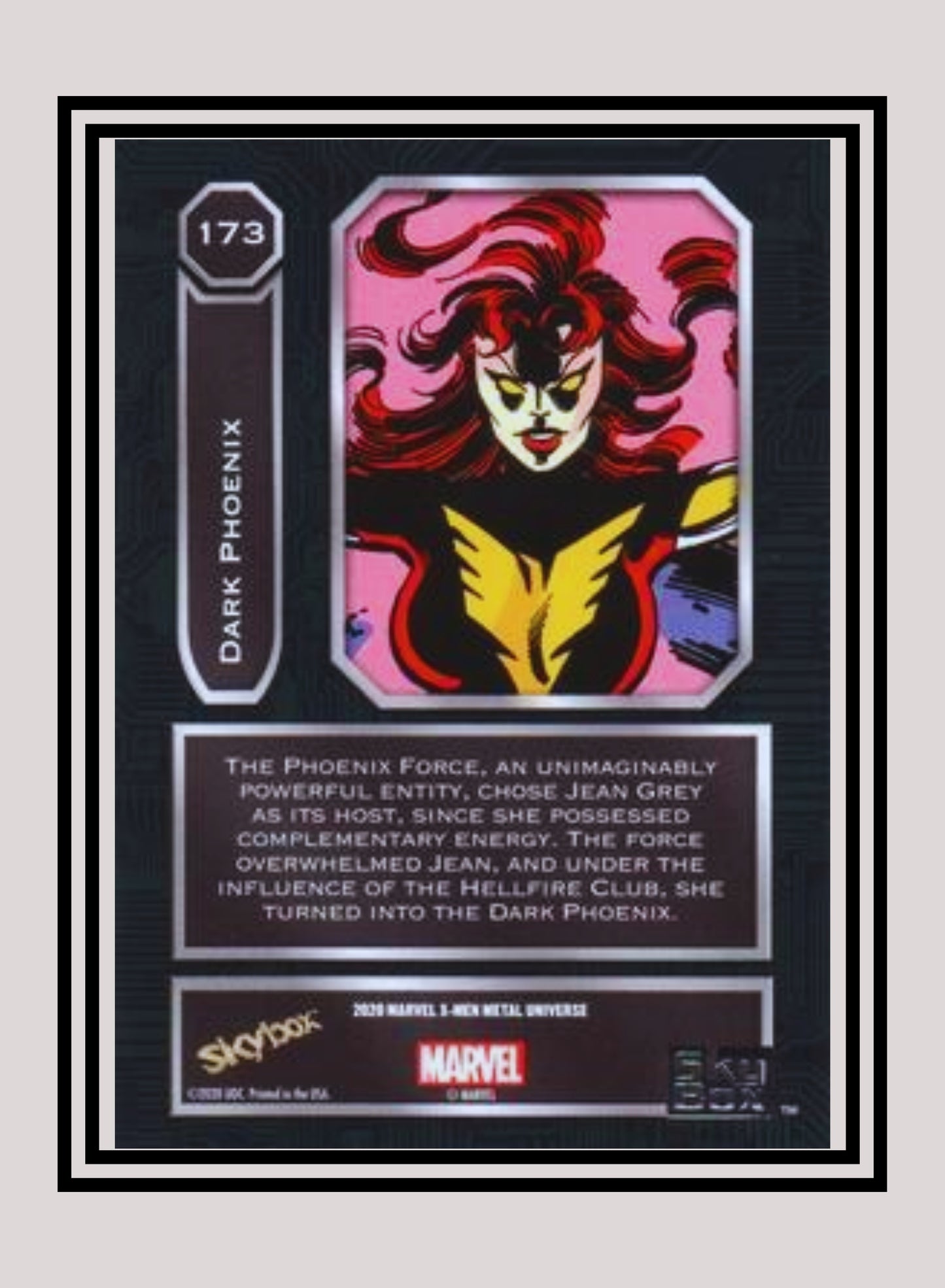 Marvel! 1x Dark Phoenix - Base High Series (#173 - 2021 Upper Deck X-Men Metal Universe)