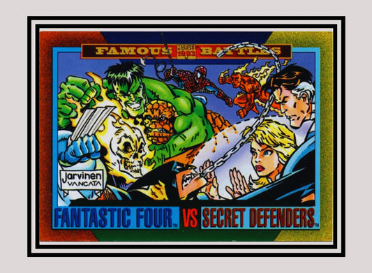 Marvel! 1x Fantastic Four vs Secret Defenders - Base (#174 - 1993 Skybox Marvel Universe Series 4)