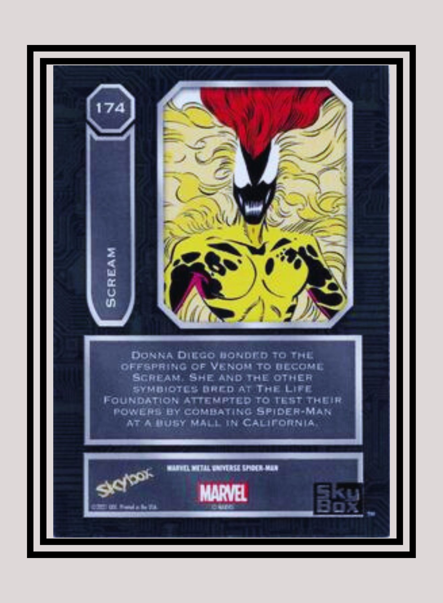 Marvel! 1x Scream - Base High Series (#174 - 2021 Upper Deck Spiderman Metal Universe)