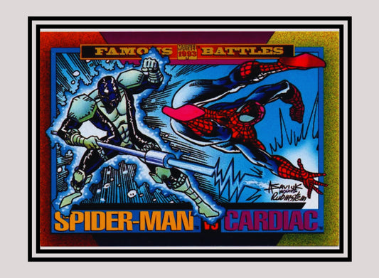 Marvel! 1x Spider-Man vs Cardiac - Base (#175 - 1993 Skybox Marvel Universe Series 4)