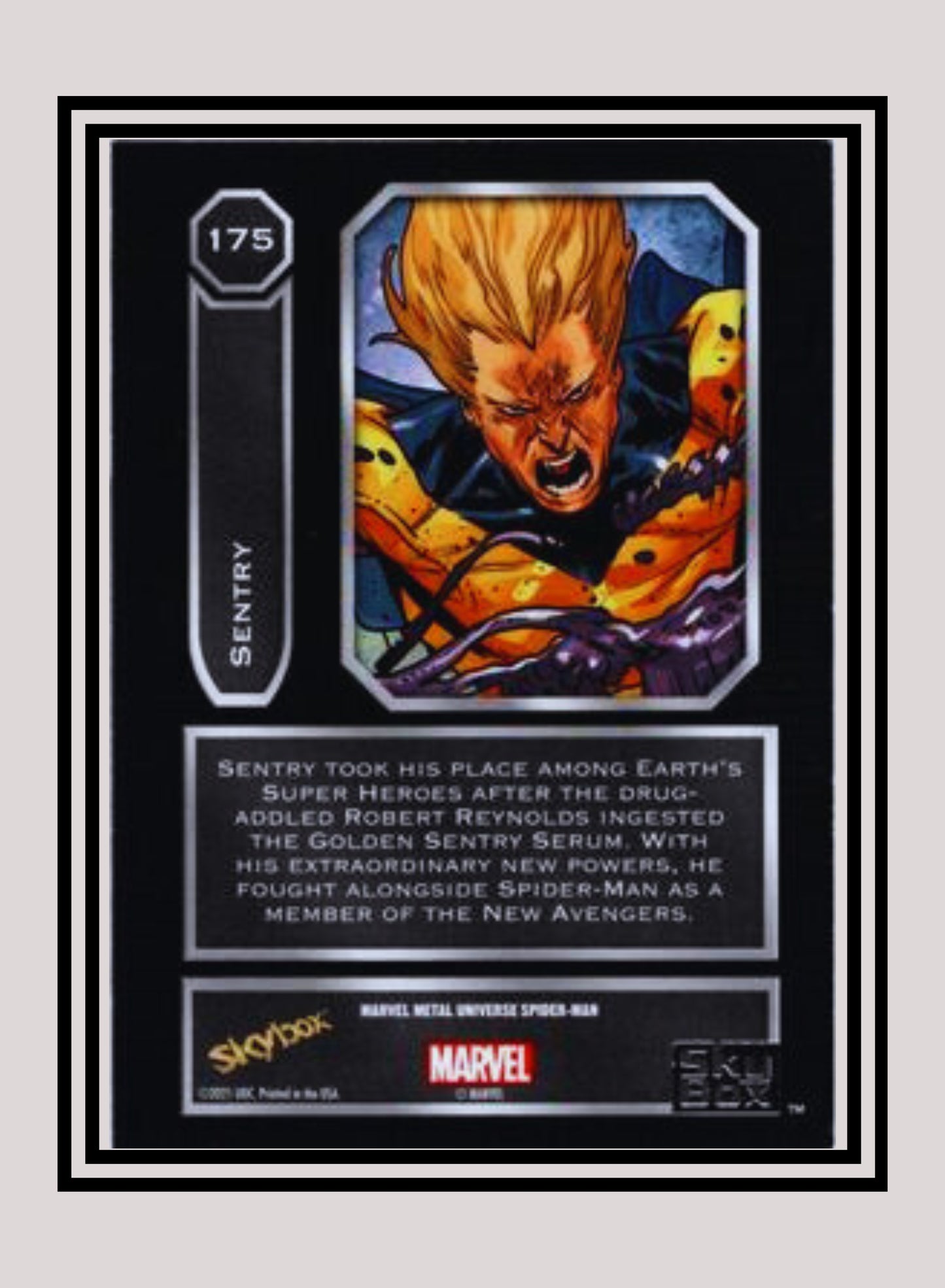 Marvel! 1x Sentry - Base High Series (#175 - 2021 Upper Deck Spiderman Metal Universe)