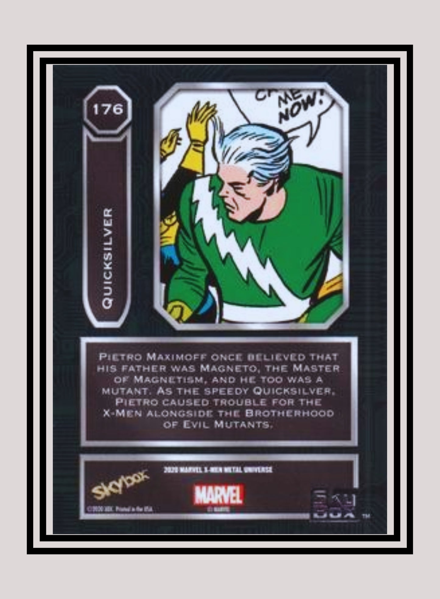 Marvel! 1x Quicksilver - Base High Series (#176 - 2021 Upper Deck X-Men Metal Universe)