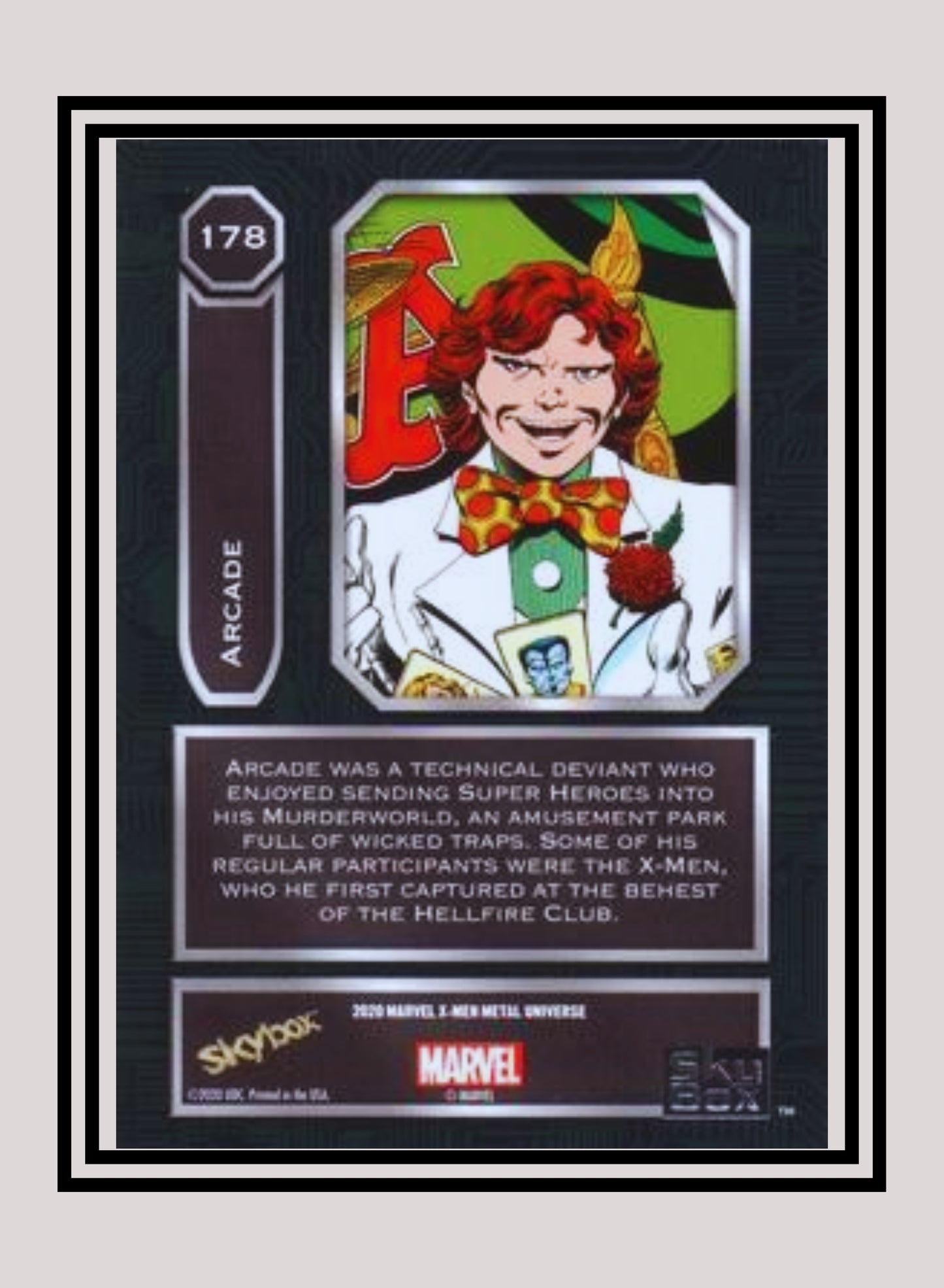 Marvel! 1x Arcade - Base High Series (#178 - 2021 Upper Deck X-Men Metal Universe)