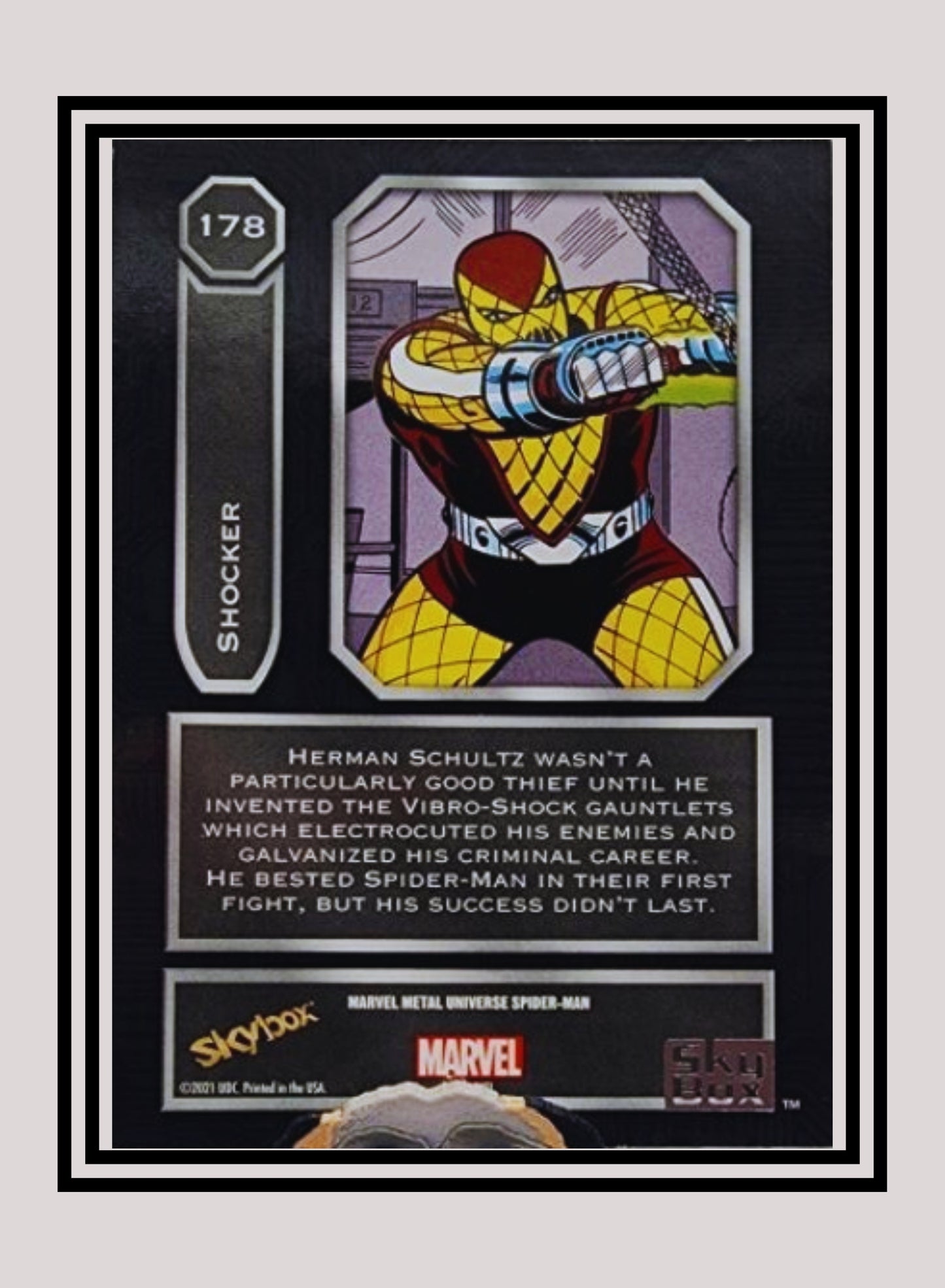 Marvel! 1x Shocker - Base High Series (#178 - 2021 Upper Deck Spiderman Metal Universe)