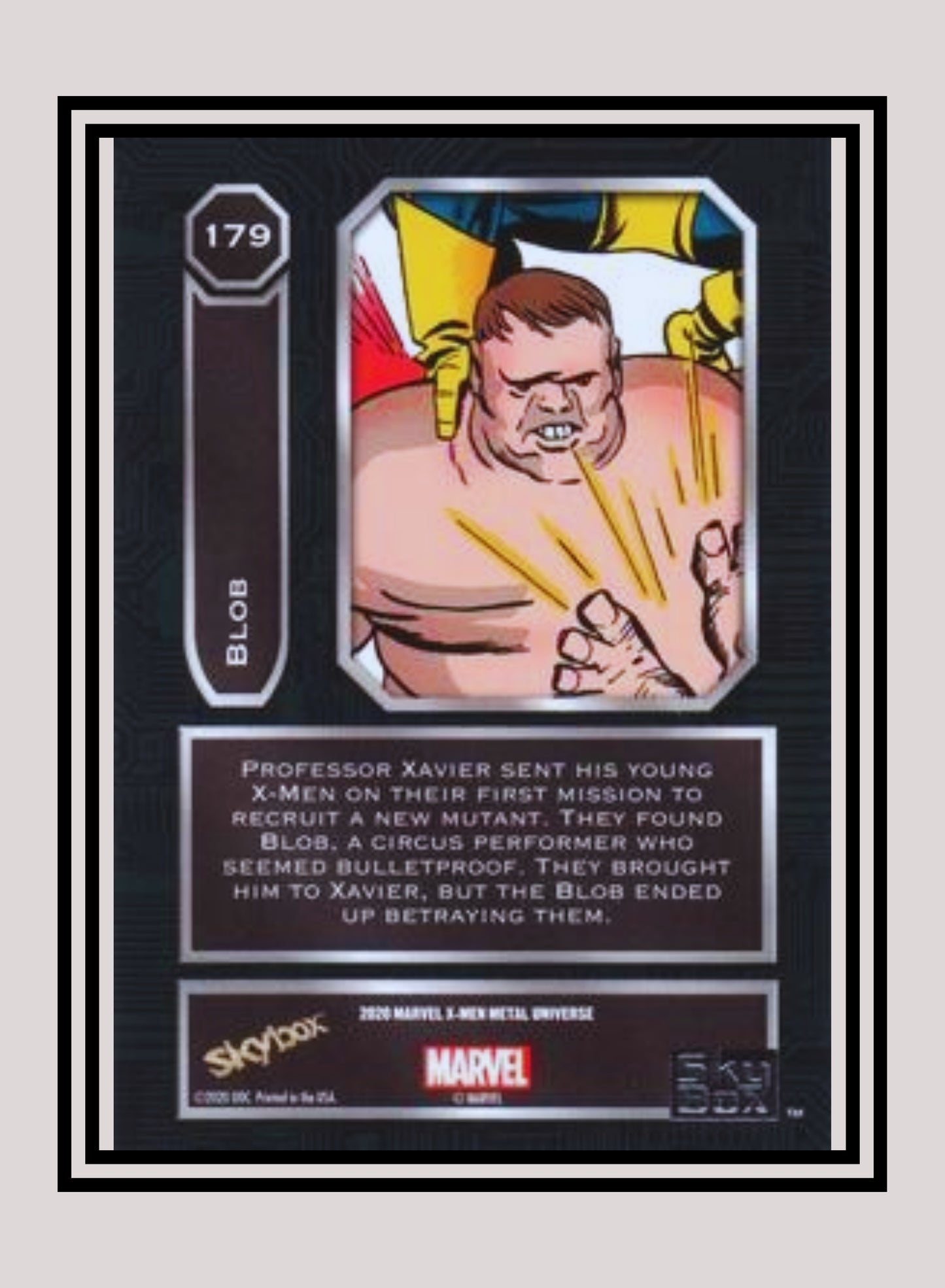 Marvel! 1x Blob - Base High Series (#179 - 2021 Upper Deck X-Men Metal Universe)