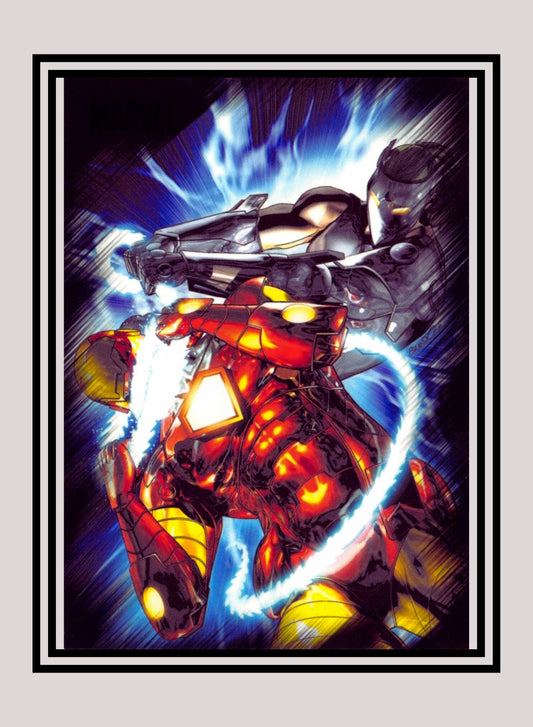 Marvel! 1x Iron Man vs. Whiplash - Base (#17 - 2010 Rittenhouse Marvel Heroes & Villains)