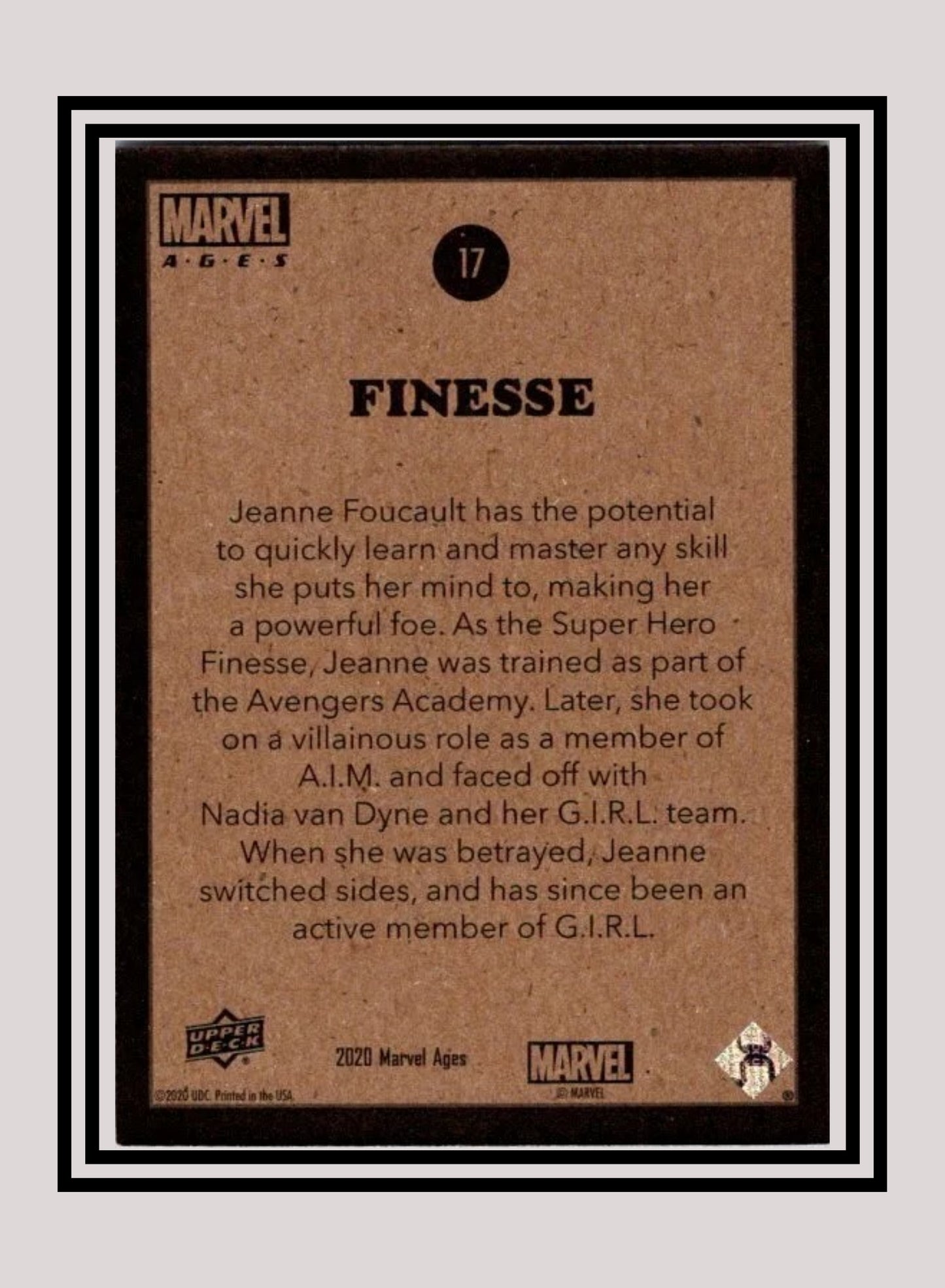 Marvel! 1x Finesse - Base (#017 - 2020 Upper Deck Marvel Ages)