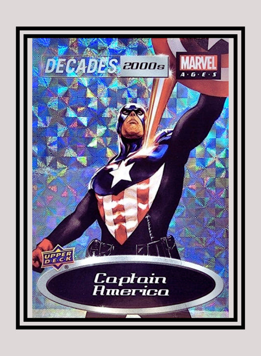 Marvel! 1x Captain America - Prism Refractor Decades 2000 (D10-8 - 2020 Upper Deck Marvel Ages)