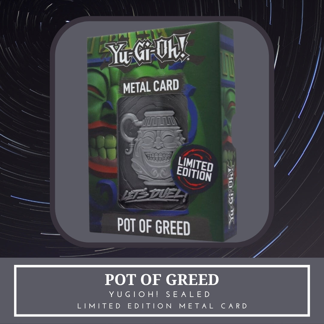 Yugioh! 1x Pot of Greed Metal Card - Limited Edition (SEALED)