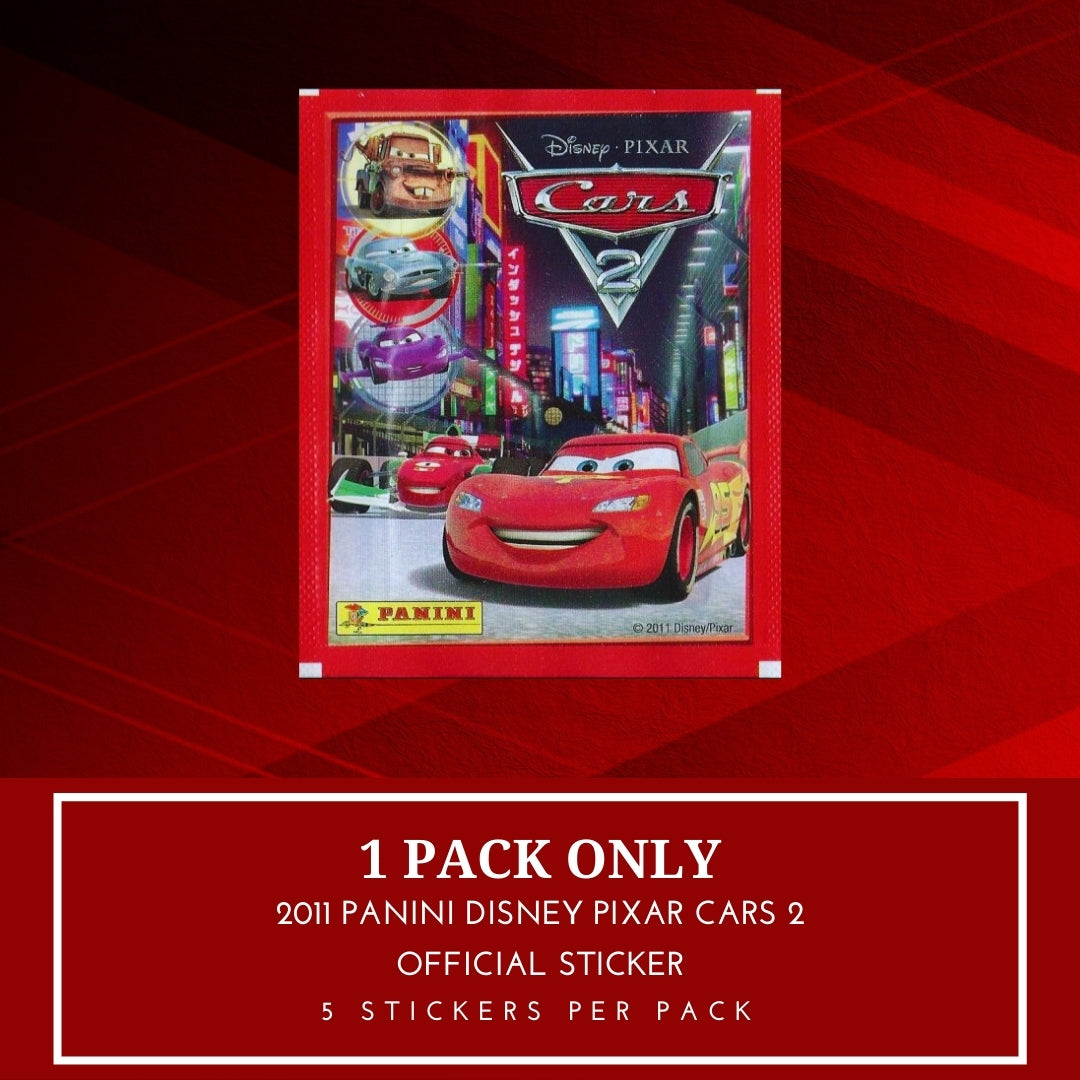 1x 2011 Panini Disney Pixar Cars 2 - Sticker Pack (SEALED)