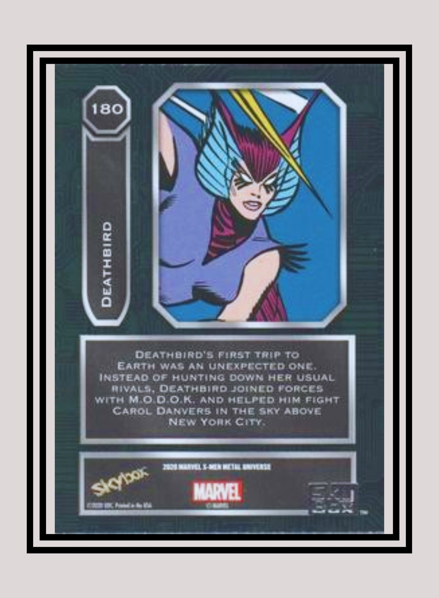 Marvel! 1x Deathbird - Base High Series (#180 - 2021 Upper Deck X-Men Metal Universe)