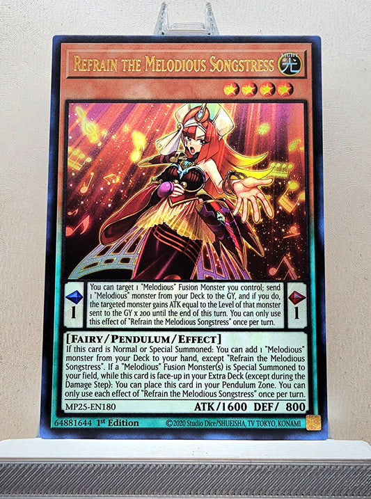 Yugioh! 1x Refrain the Melodious Songstress (MP25 - Ultra Rare) 1st Edition