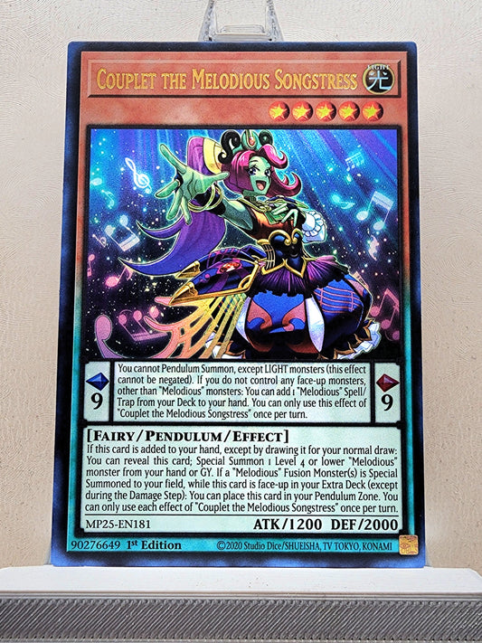 Yugioh! 1x Couplet the Melodious Songstress (MP25 - Ultra Rare) 1st Edition