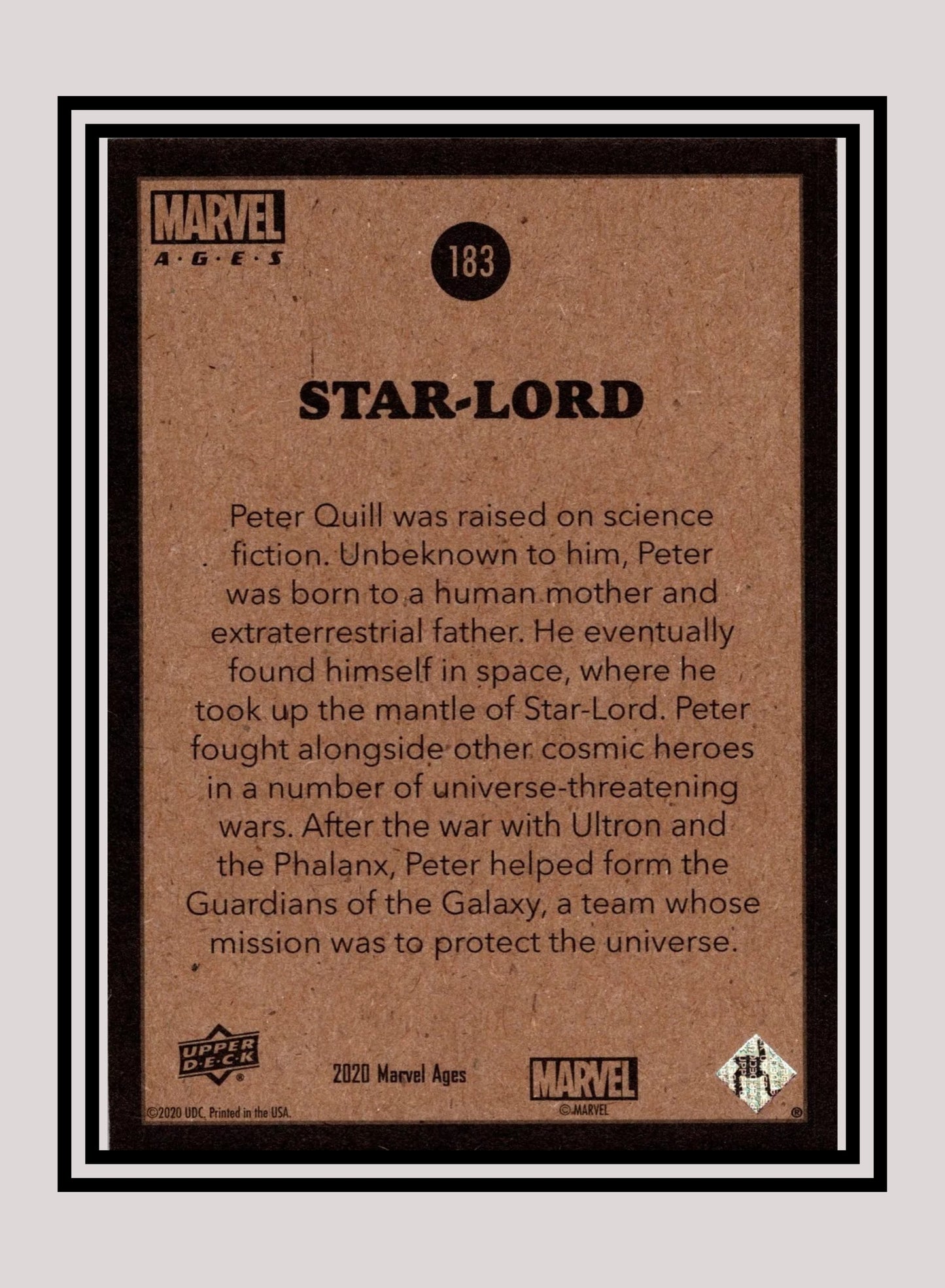 Marvel! 1x Star-Lord - Base (#183 - 2020 Upper Deck Marvel Ages)