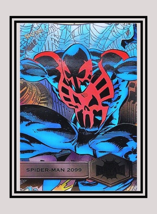 Marvel! 1x Spiderman 2099 - Base High Series (#184 - 2021 Upper Deck Spiderman Metal Universe)