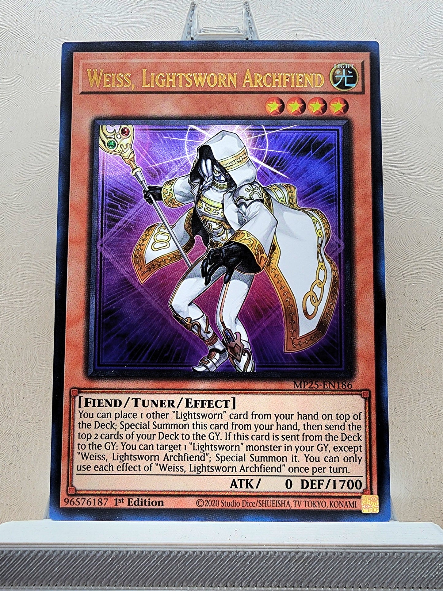 Yugioh! 1x Weiss, Lightsworn Archfiend (MP25 - Ultra Rare) 1st Edition