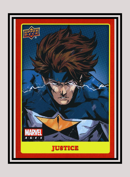 Marvel! 1x Justice - Photo Variants (#186 - 2020 Upper Deck Marvel Ages)