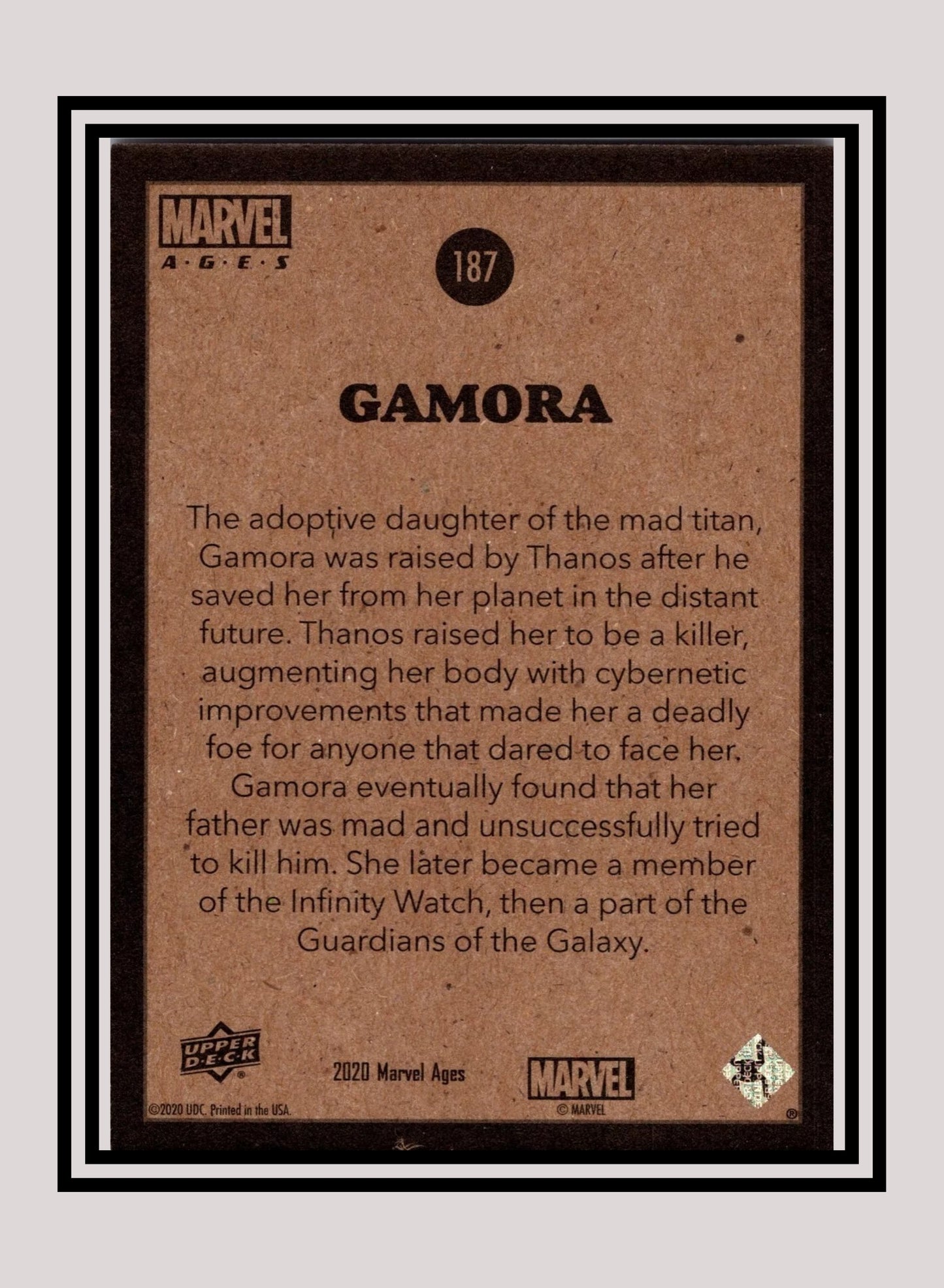 Marvel! 1x Gamora - Base (#187 - 2020 Upper Deck Marvel Ages)