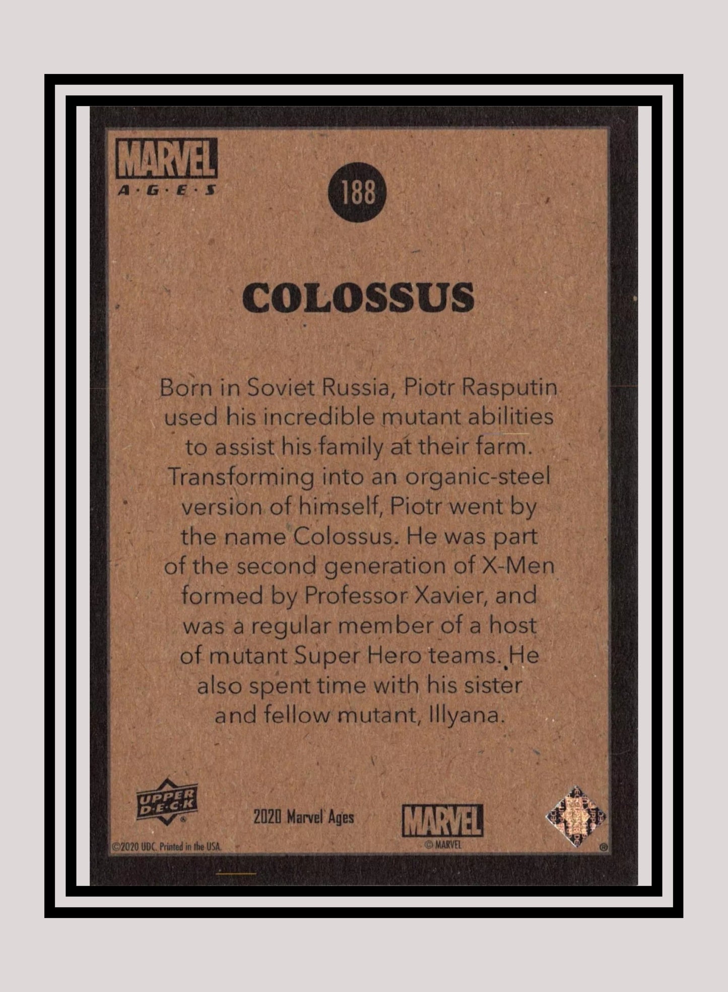 Marvel! 1x Colossus - Base (#188 - 2020 Upper Deck Marvel Ages)
