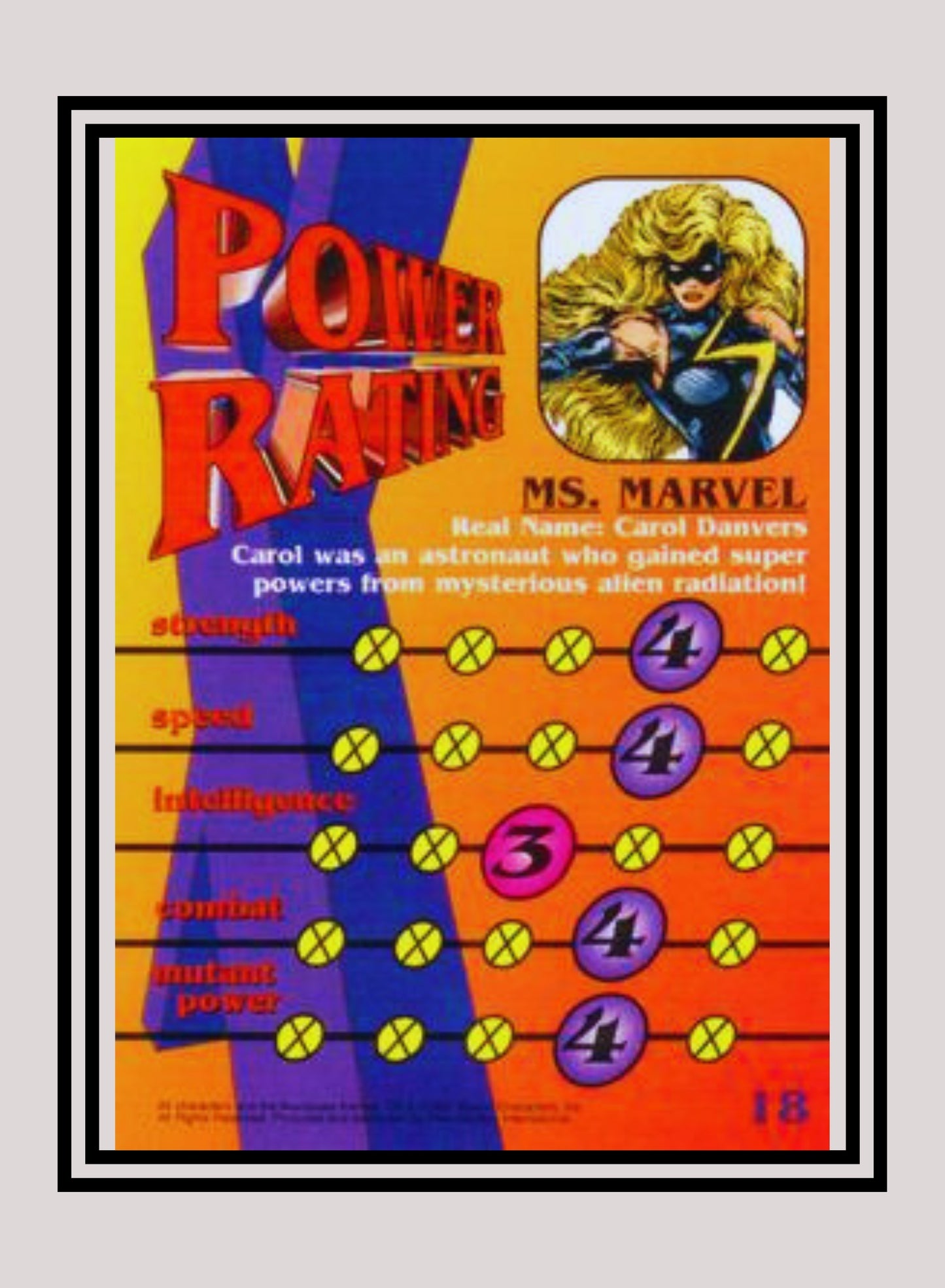 Marvel! 1x Ms. Marvel - Base (#18 - 1997 Fleer X-Men International)