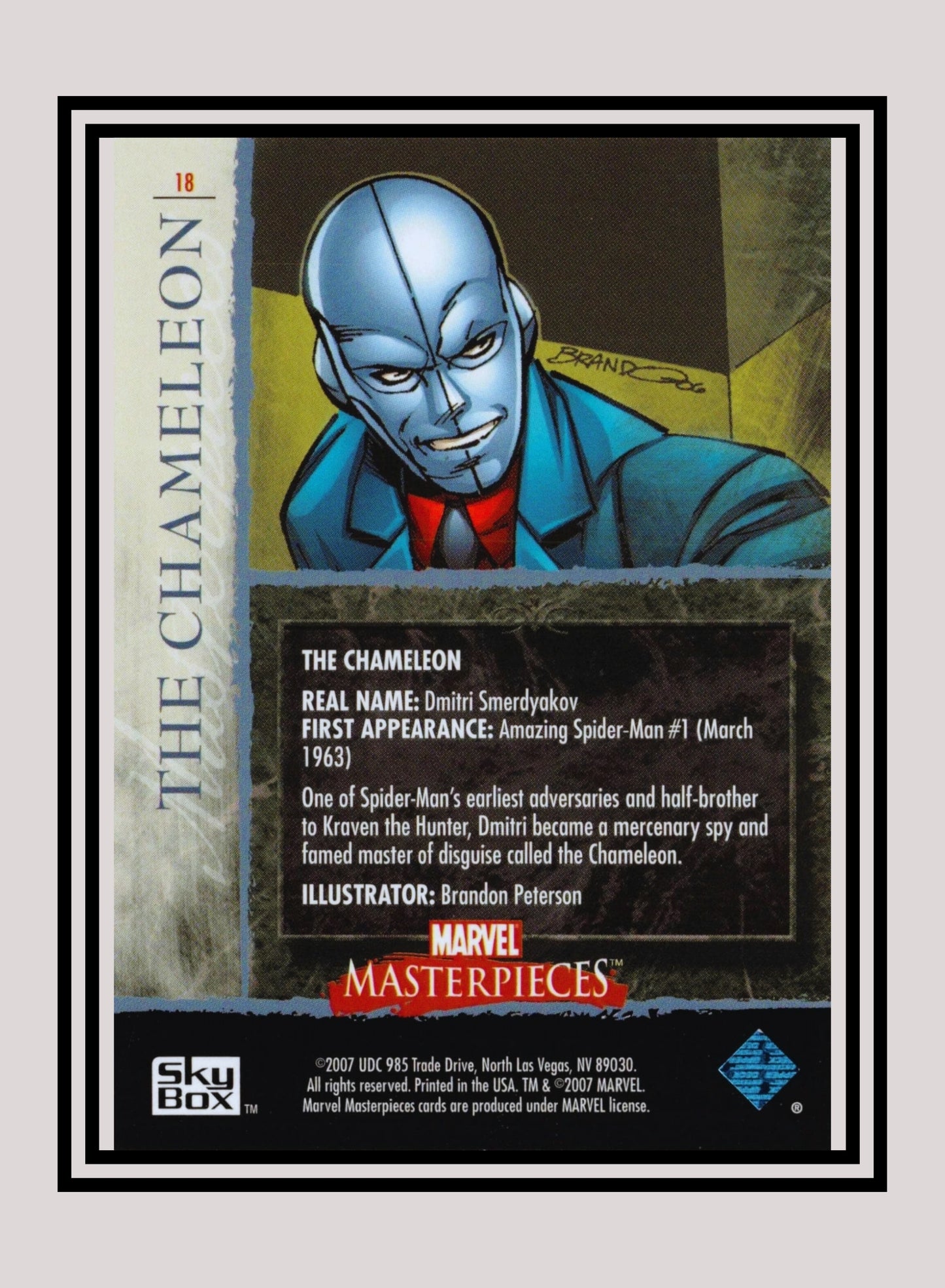 Marvel! 1x The Chameleon - Base (#18 - 2007 Upper Deck Marvel Masterpieces)