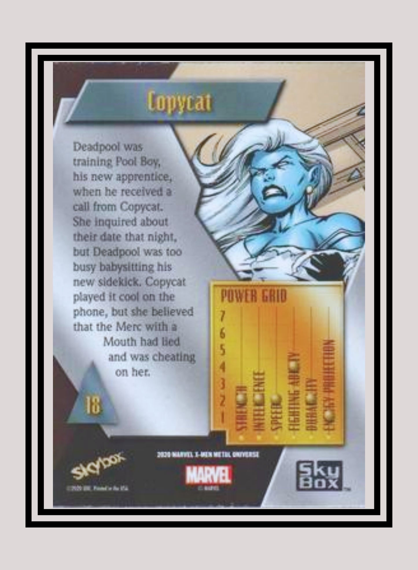 Marvel! 1x Copycat - Base Low Series (#018 - 2021 Upper Deck X-Men Metal Universe)