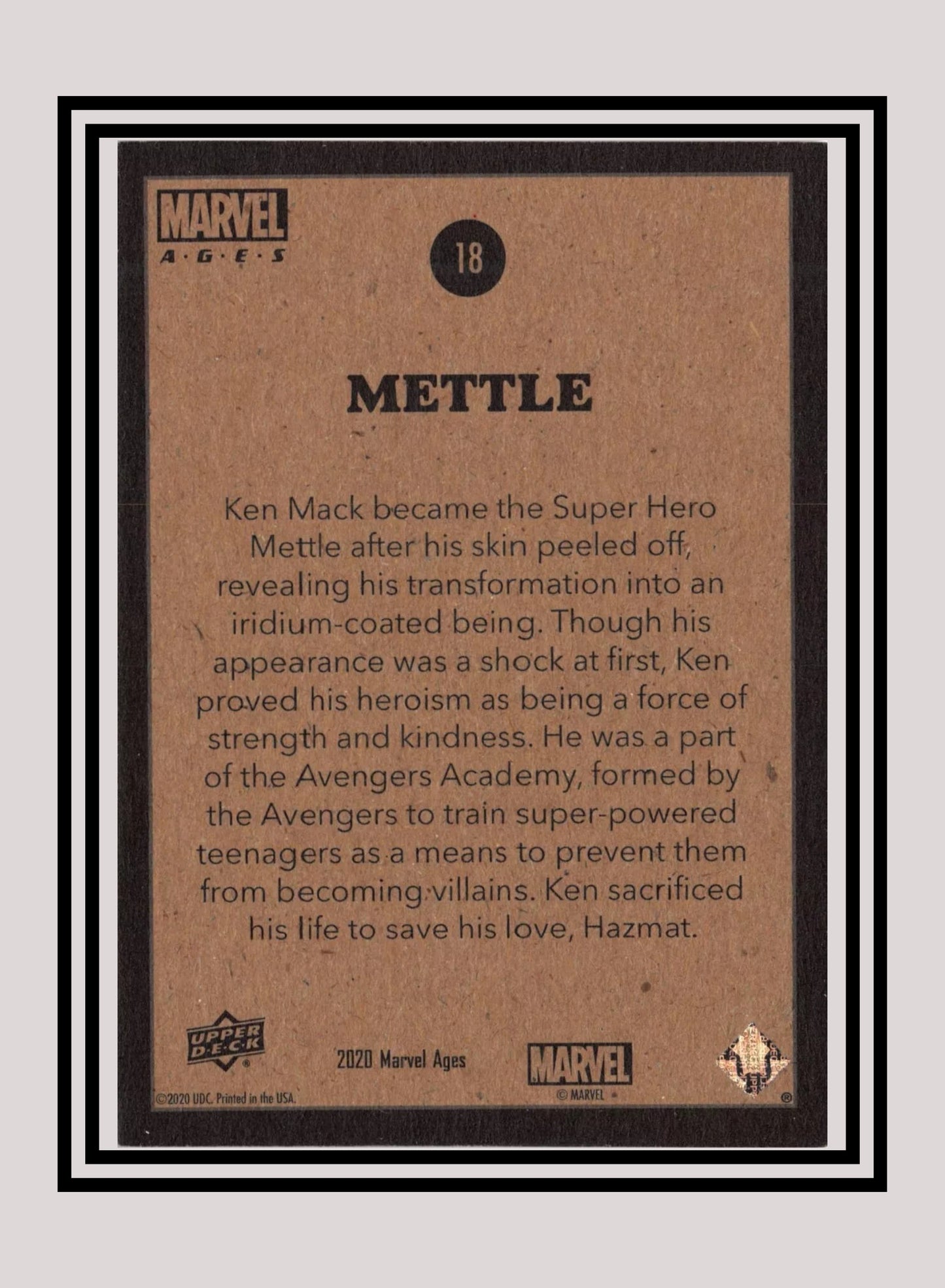 Marvel! 1x Mettle - Base (#018 - 2020 Upper Deck Marvel Ages)