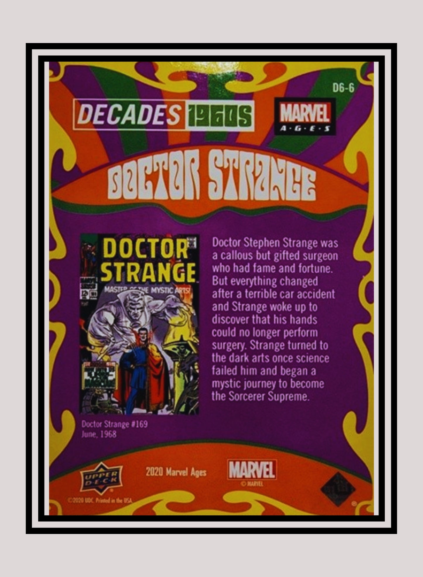 Marvel! 1x Doctor Strange - Prism Refractor Decades 1960 (D6-6 - 2020 Upper Deck Marvel Ages)