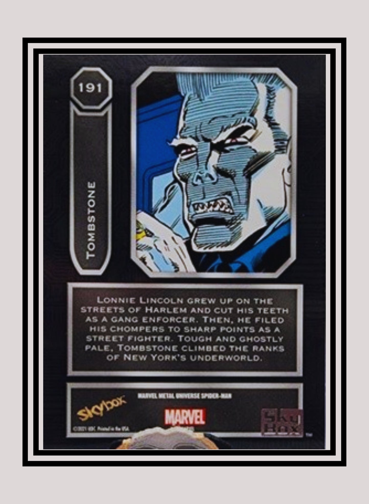 Marvel! 1x Tombstone - Base High Series (#191 - 2021 Upper Deck Spiderman Metal Universe)