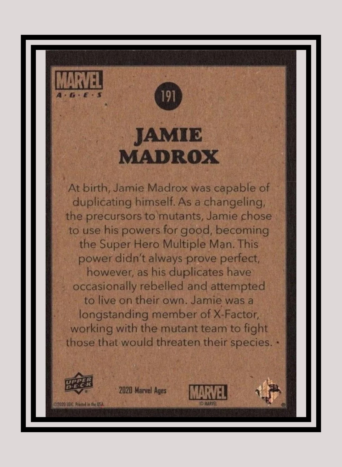 Marvel! 1x Jamie Madrox - Base (#191 - 2020 Upper Deck Marvel Ages)