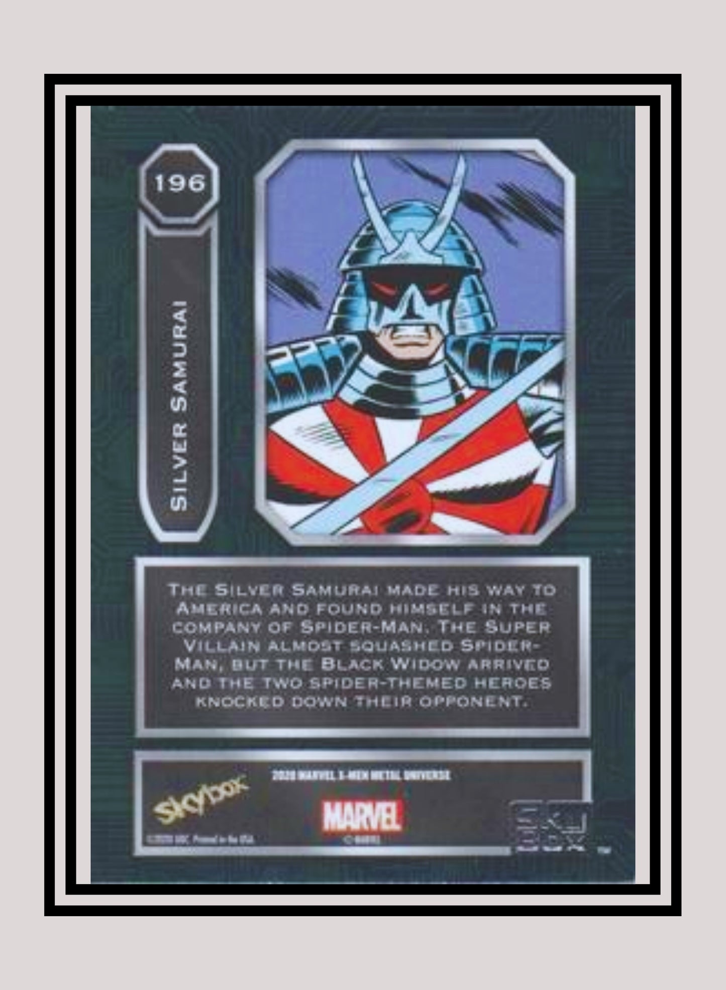 Marvel! 1x Silver Samurai - Base High Series (#196 - 2021 Upper Deck X-Men Metal Universe)