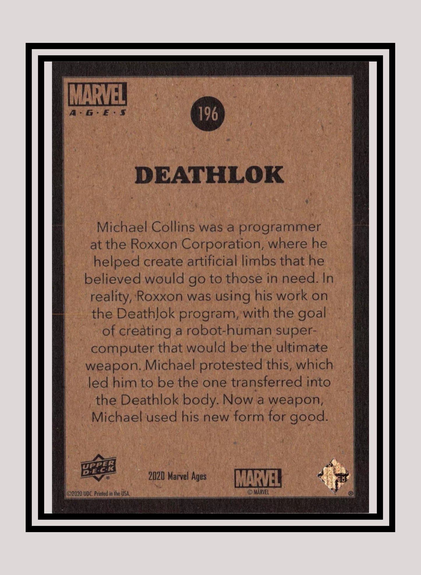 Marvel! 1x Deathlok - Base (#196 - 2020 Upper Deck Marvel Ages)