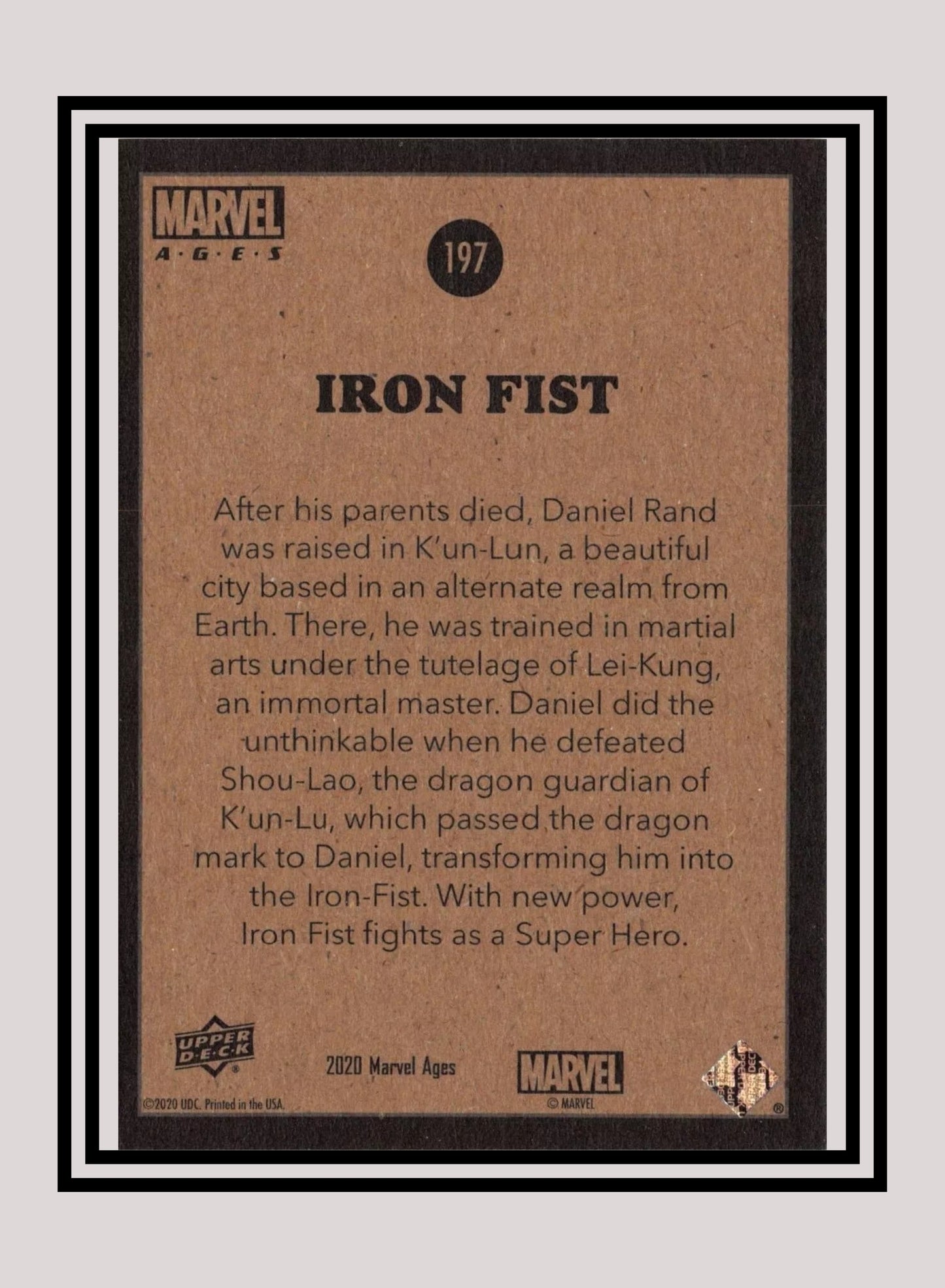 Marvel! 1x Iron Fist - Base (#197 - 2020 Upper Deck Marvel Ages)