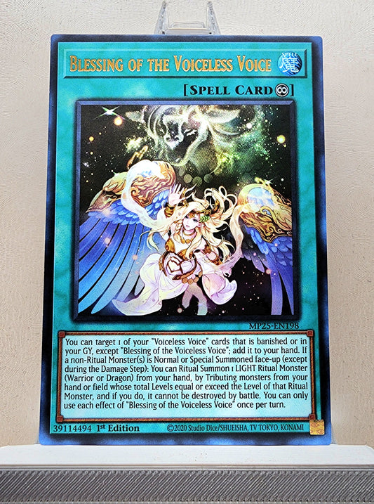 Yugioh! 1x Blessing of the Voiceless Voice (MP25 - Ultra Rare) 1st Edition