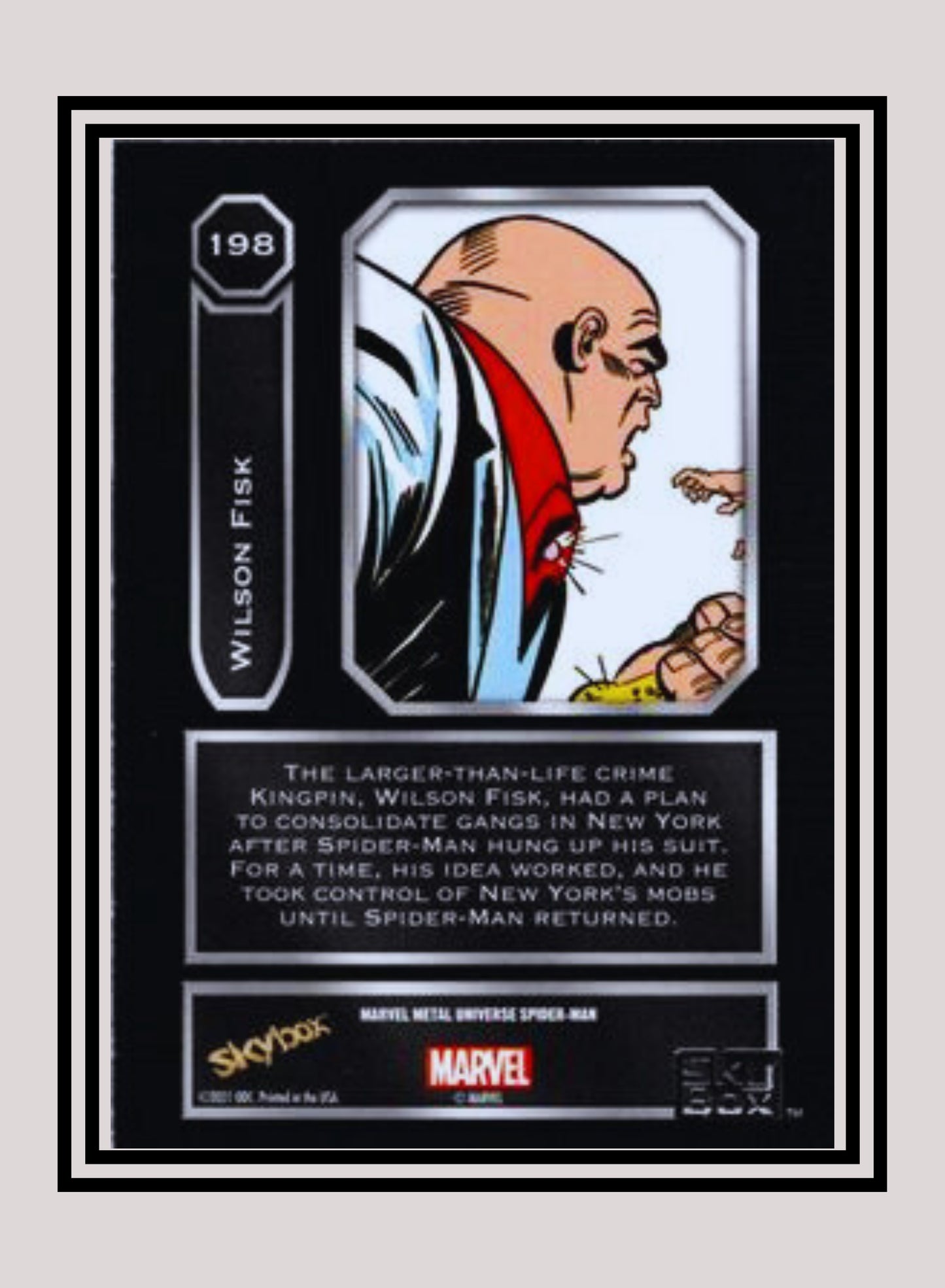 Marvel! 1x Wilson Fisk - Base High Series (#198 - 2021 Upper Deck Spiderman Metal Universe)