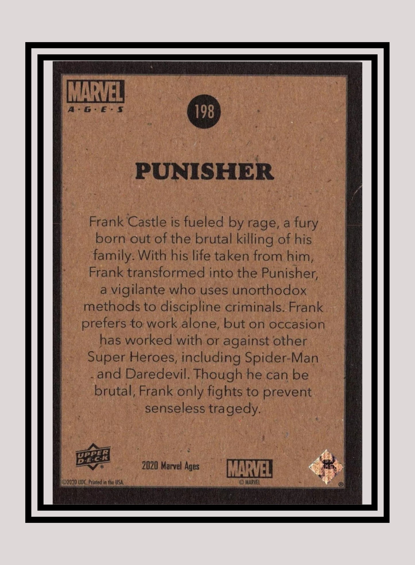Marvel! 1x Punisher - Base (#198 - 2020 Upper Deck Marvel Ages)