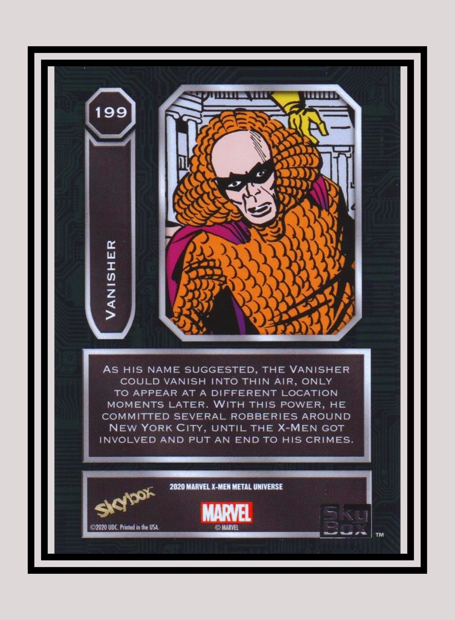 Marvel! 1x Vanisher - Base High Series (#199 - 2021 Upper Deck X-Men Metal Universe)