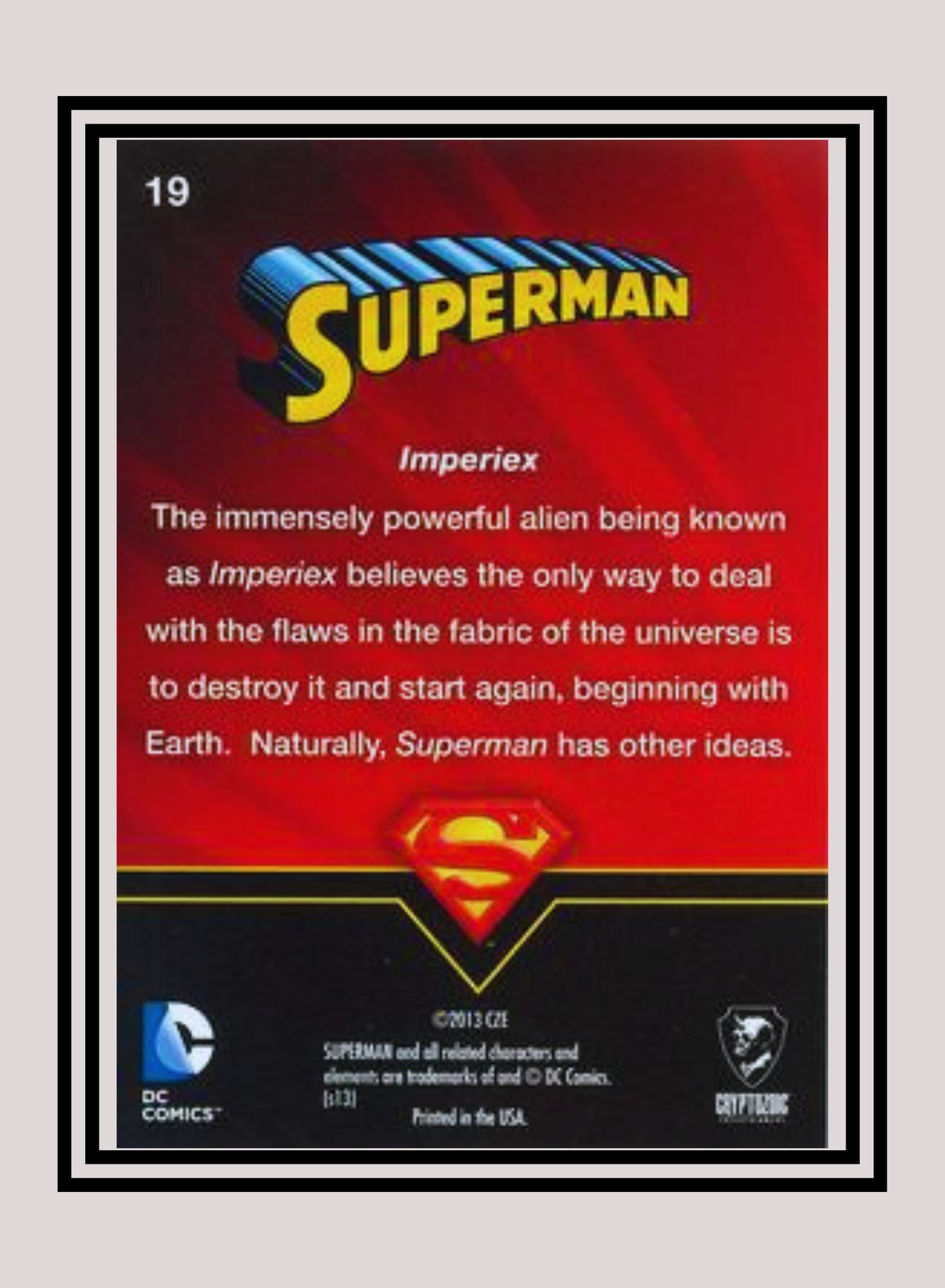 DC! 1x Imperiex - Base (#19 - 2013 Cryptozoic DC Superman)