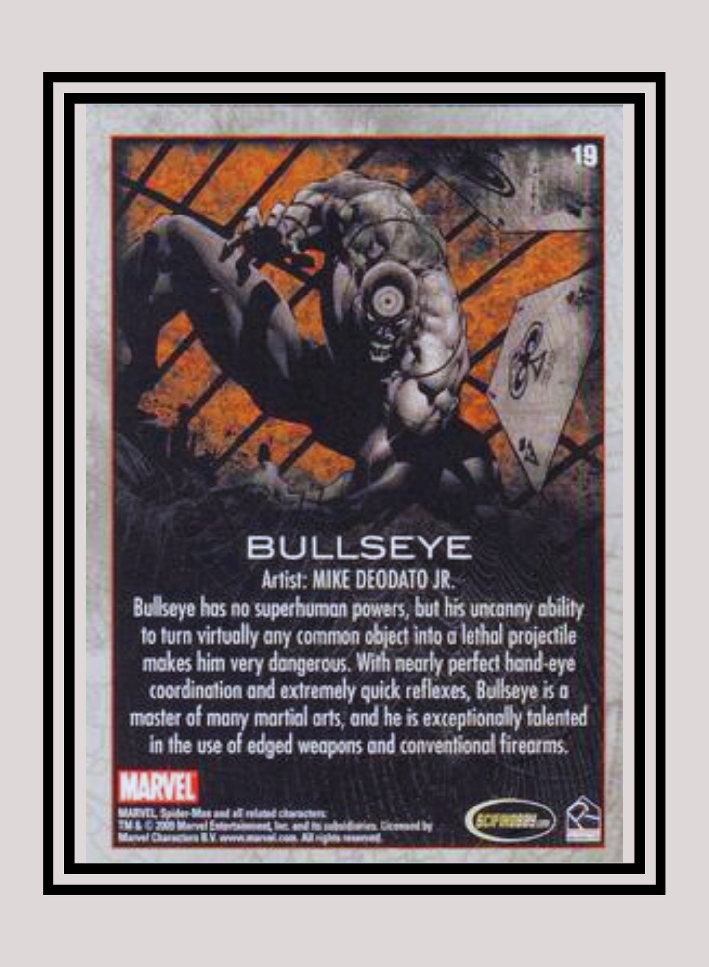 Marvel! 1x Bullseye - Base (#19 - 2009 Rittenhouse Spiderman Archives)