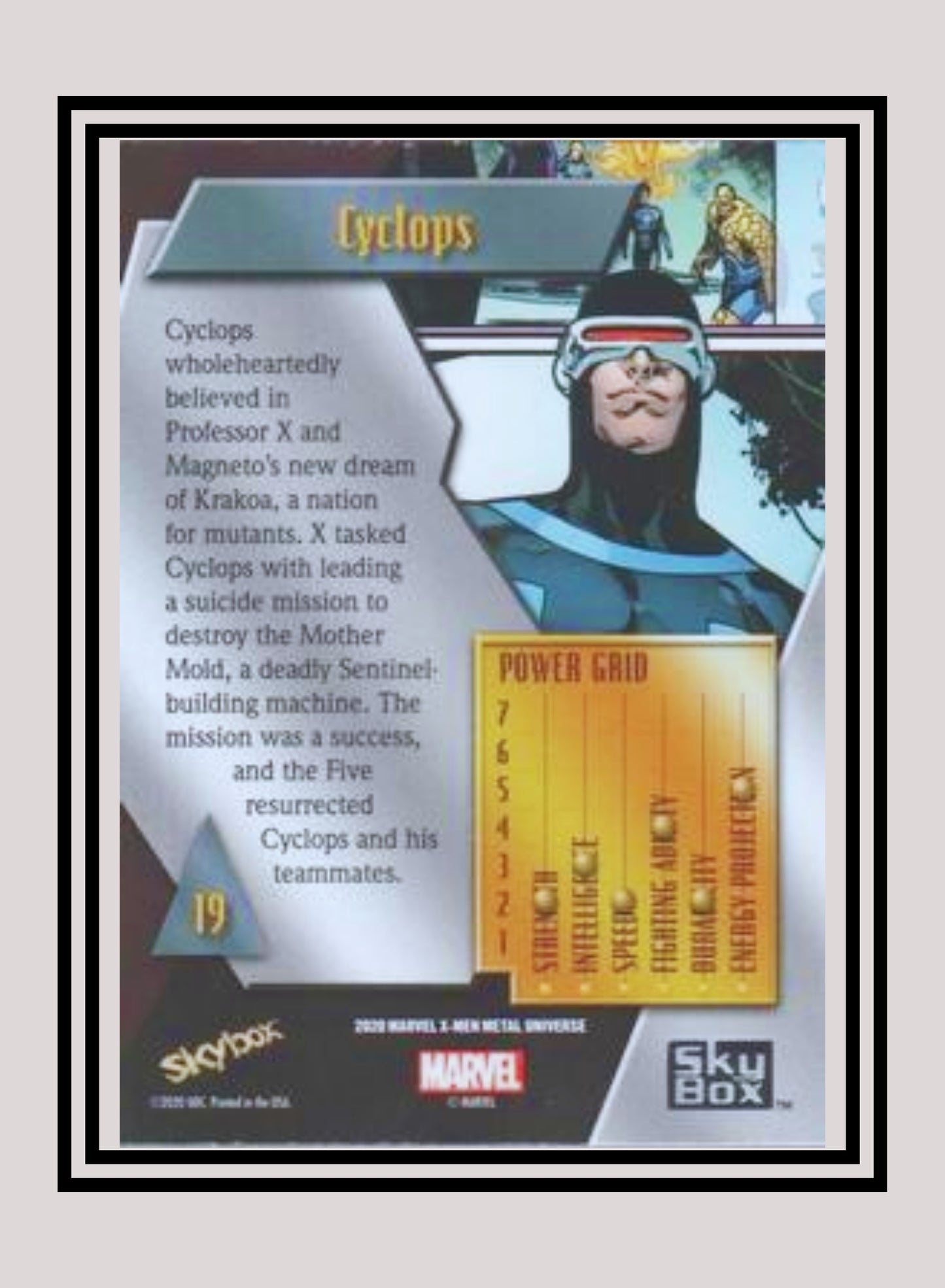 Marvel! 1x Cyclops - Base Low Series (#019 - 2021 Upper Deck X-Men Metal Universe)