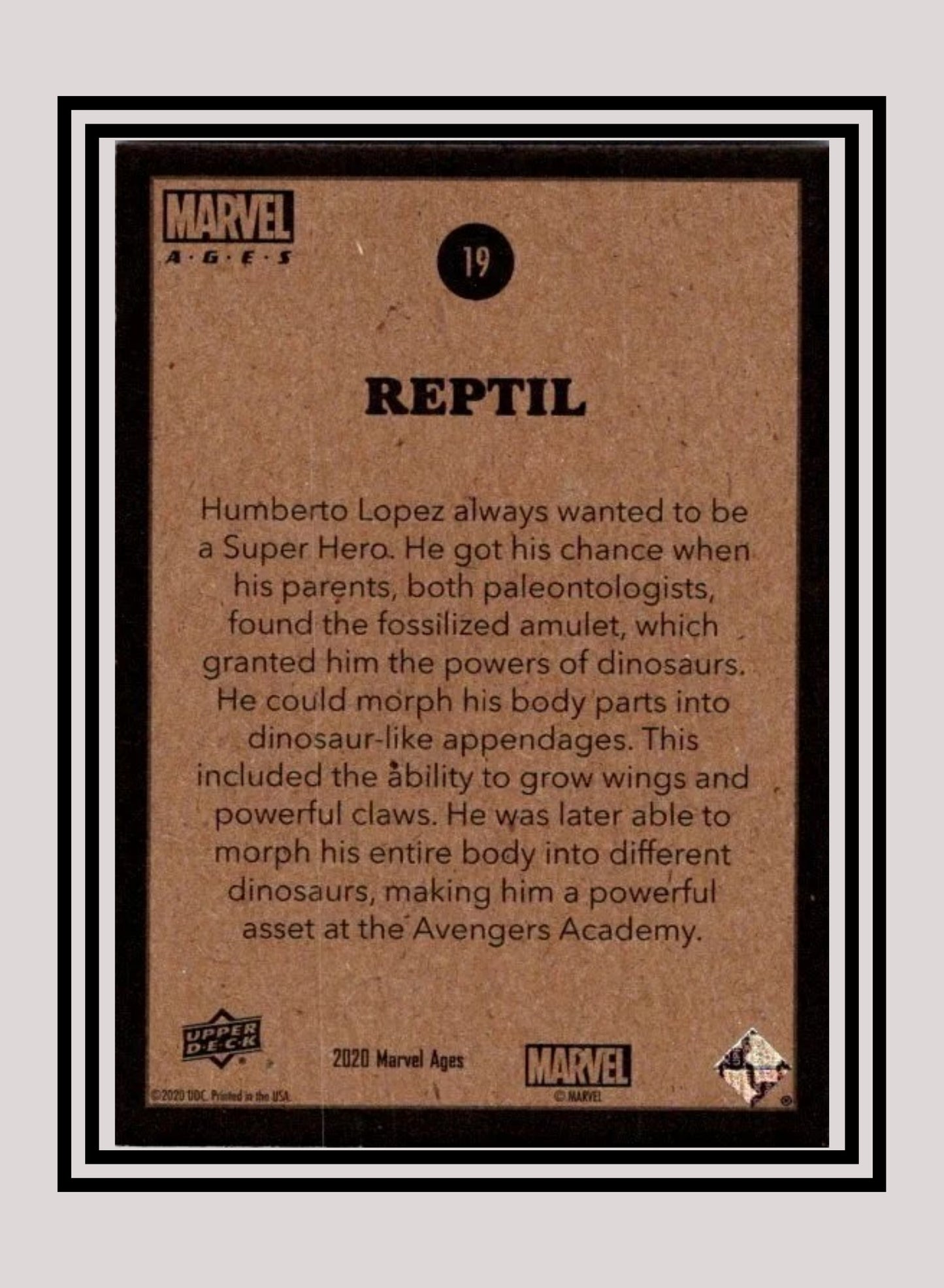Marvel! 1x Reptil - Base (#019 - 2020 Upper Deck Marvel Ages)