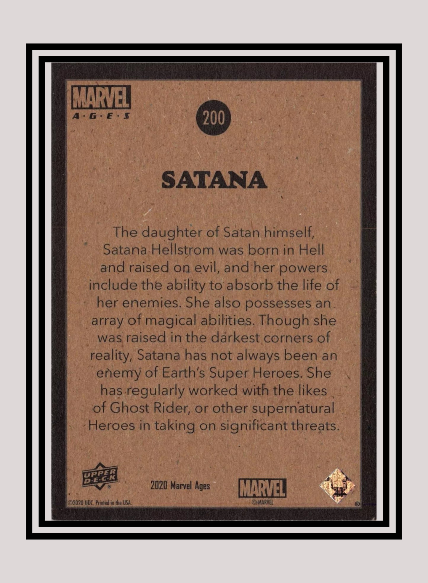 Marvel! 1x Satana - Base (#200 - 2020 Upper Deck Marvel Ages)
