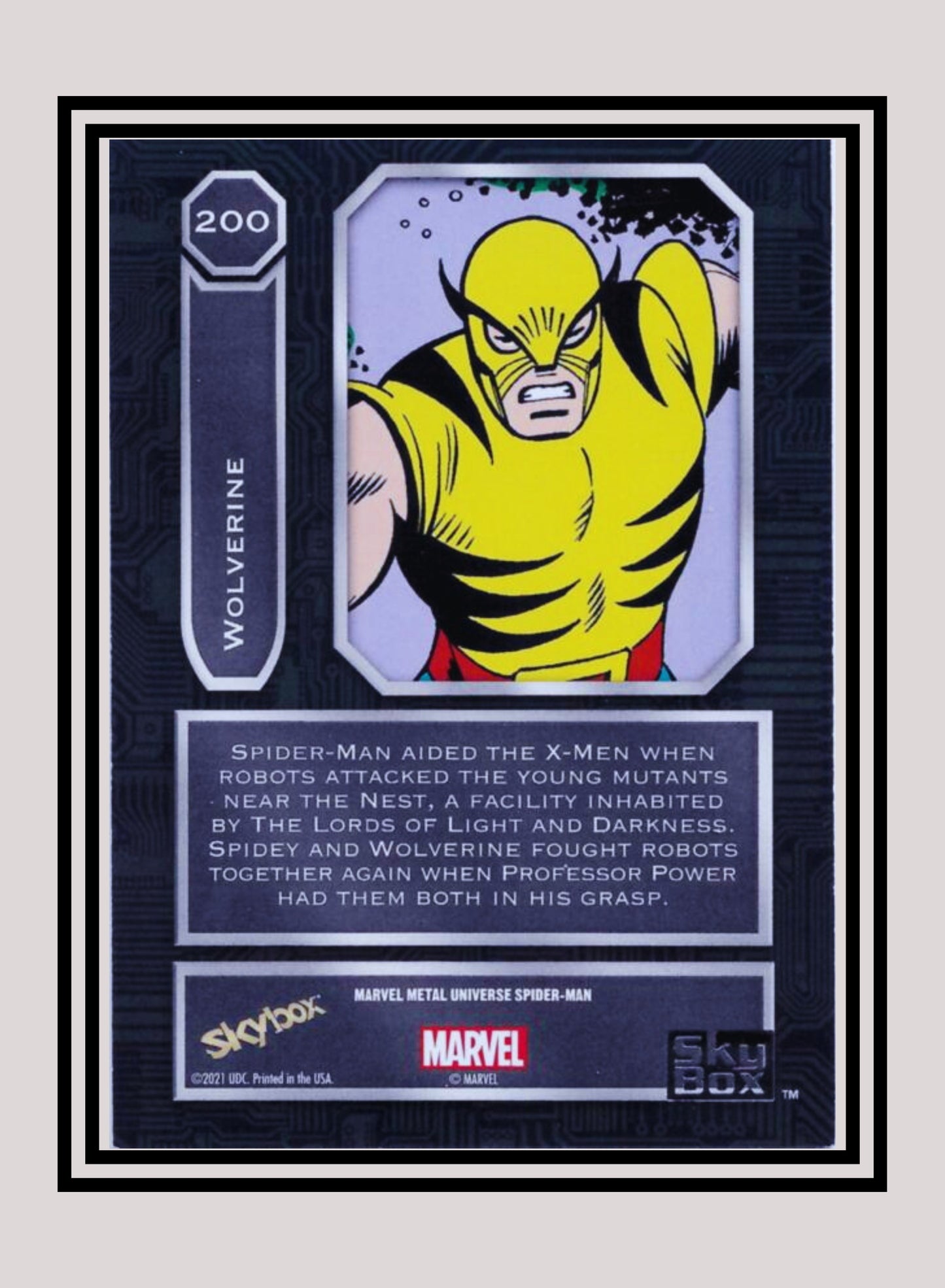 Marvel! 1x Wolverine - Base High Series (#200 - 2021 Upper Deck Spiderman Metal Universe)