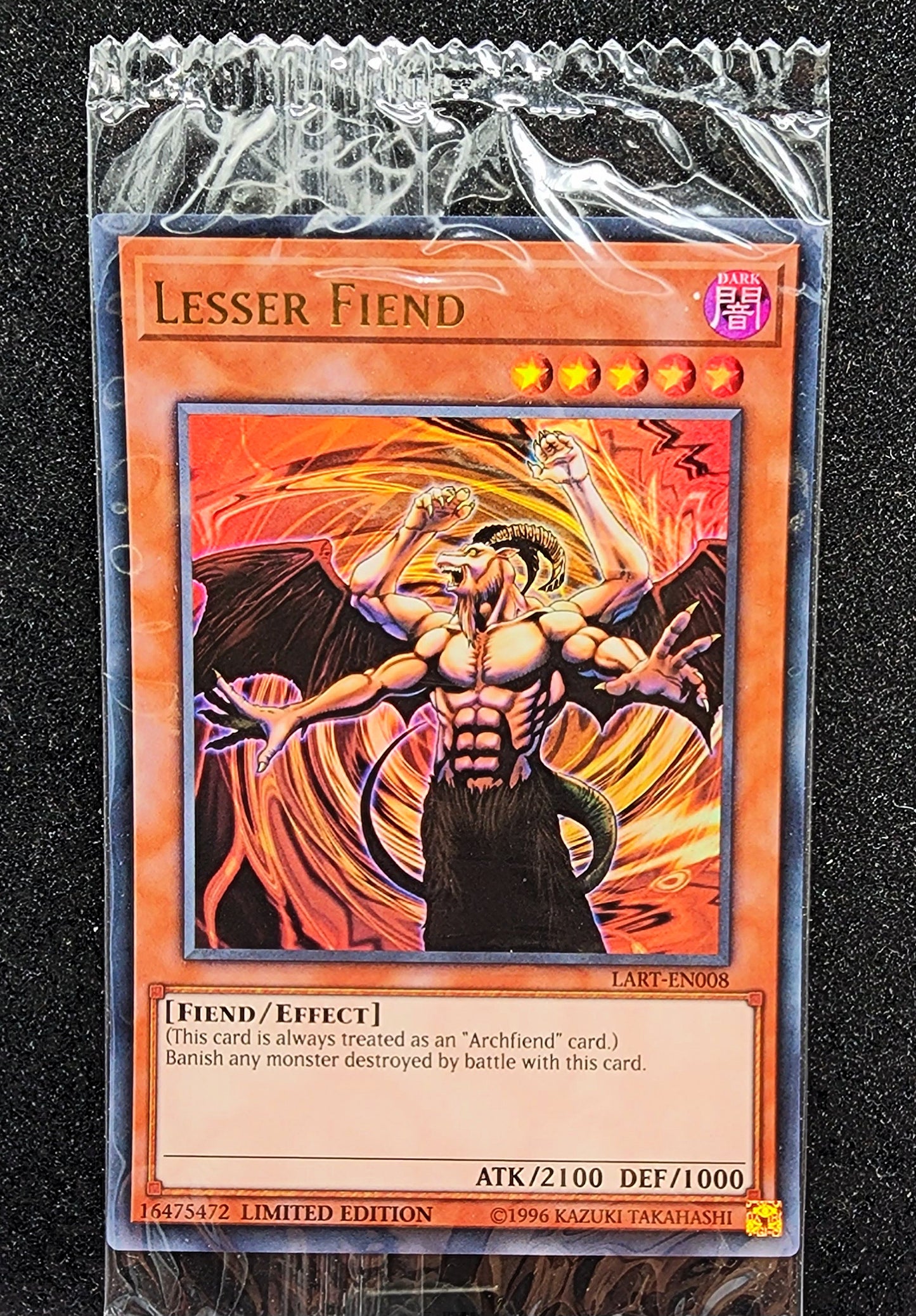 Yugioh! 1x Lesser Fiend (LART - Ultra Rare) Limited Edition