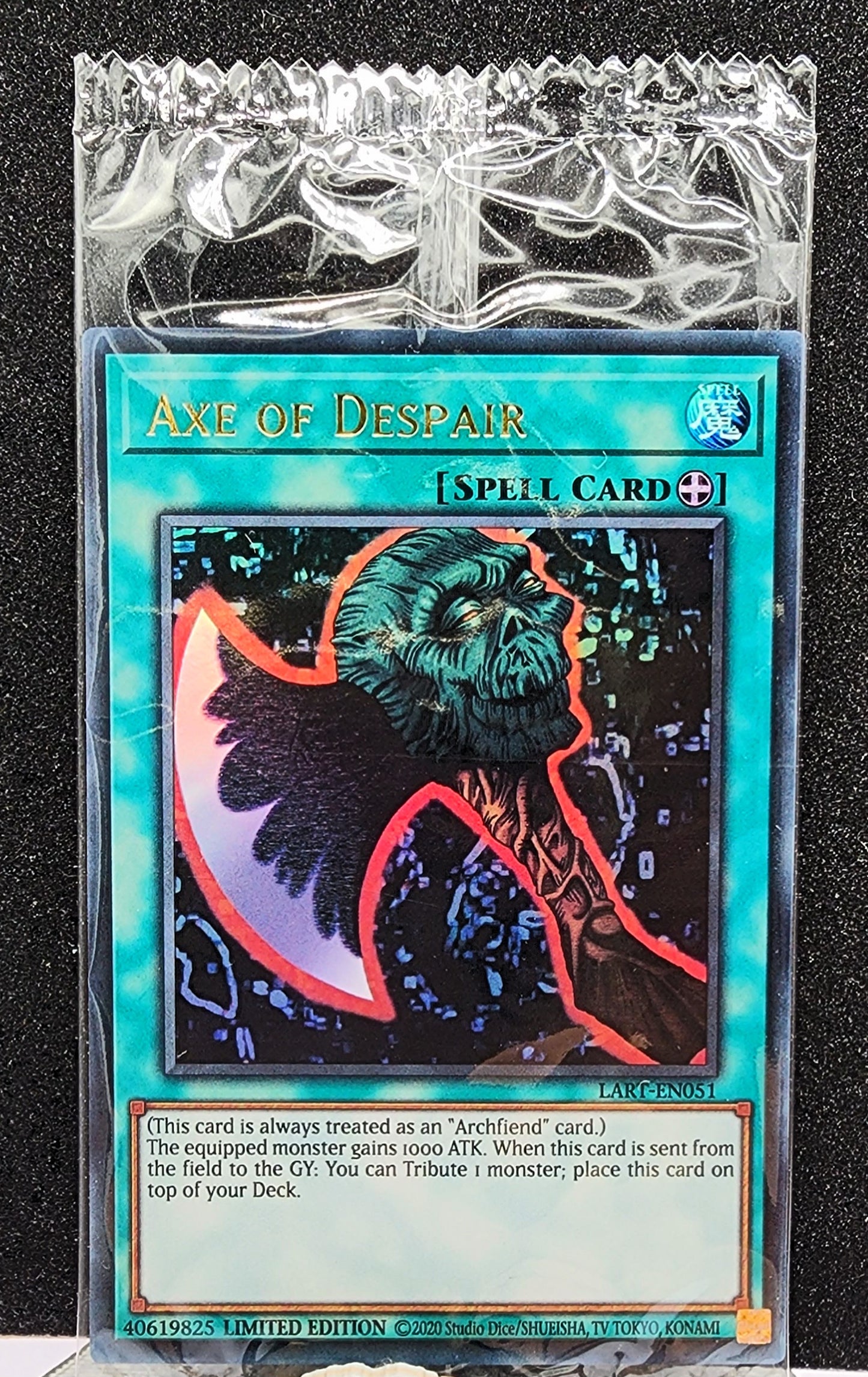 Yugioh! 1x Axe of Despair (LART - Ultra Rare) Limited Edition