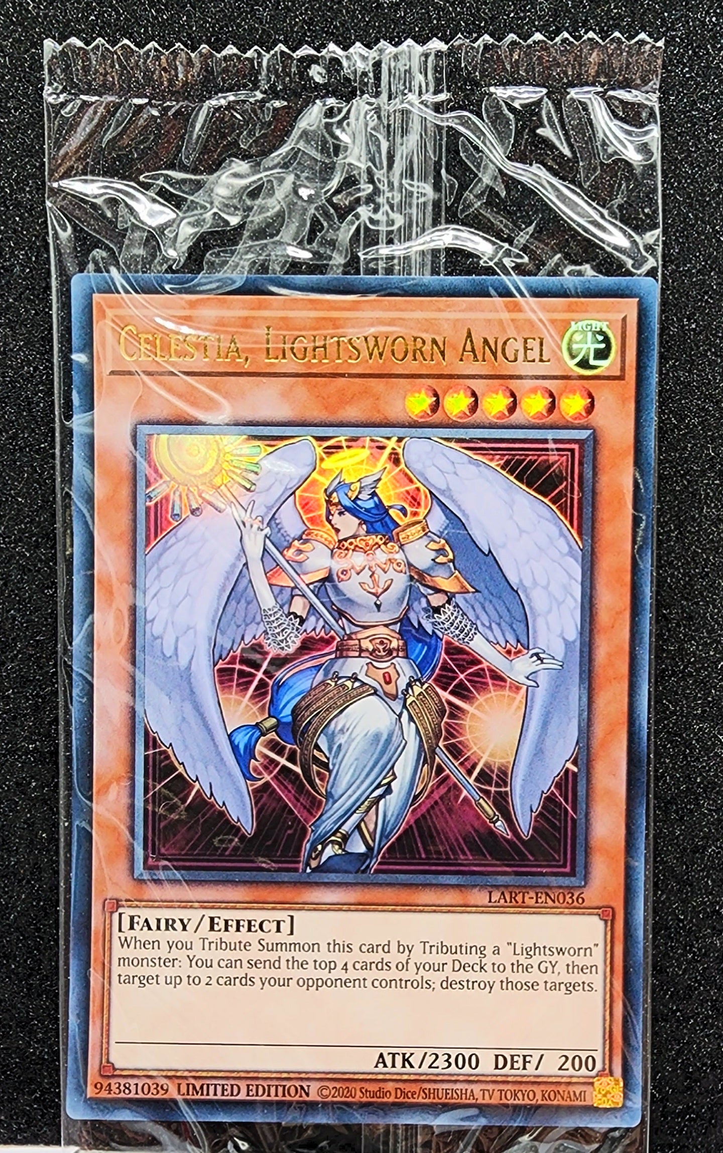 Yugioh! 1x Celestia, Lightsworn Angel (LART - Ultra Rare) Limited Edition