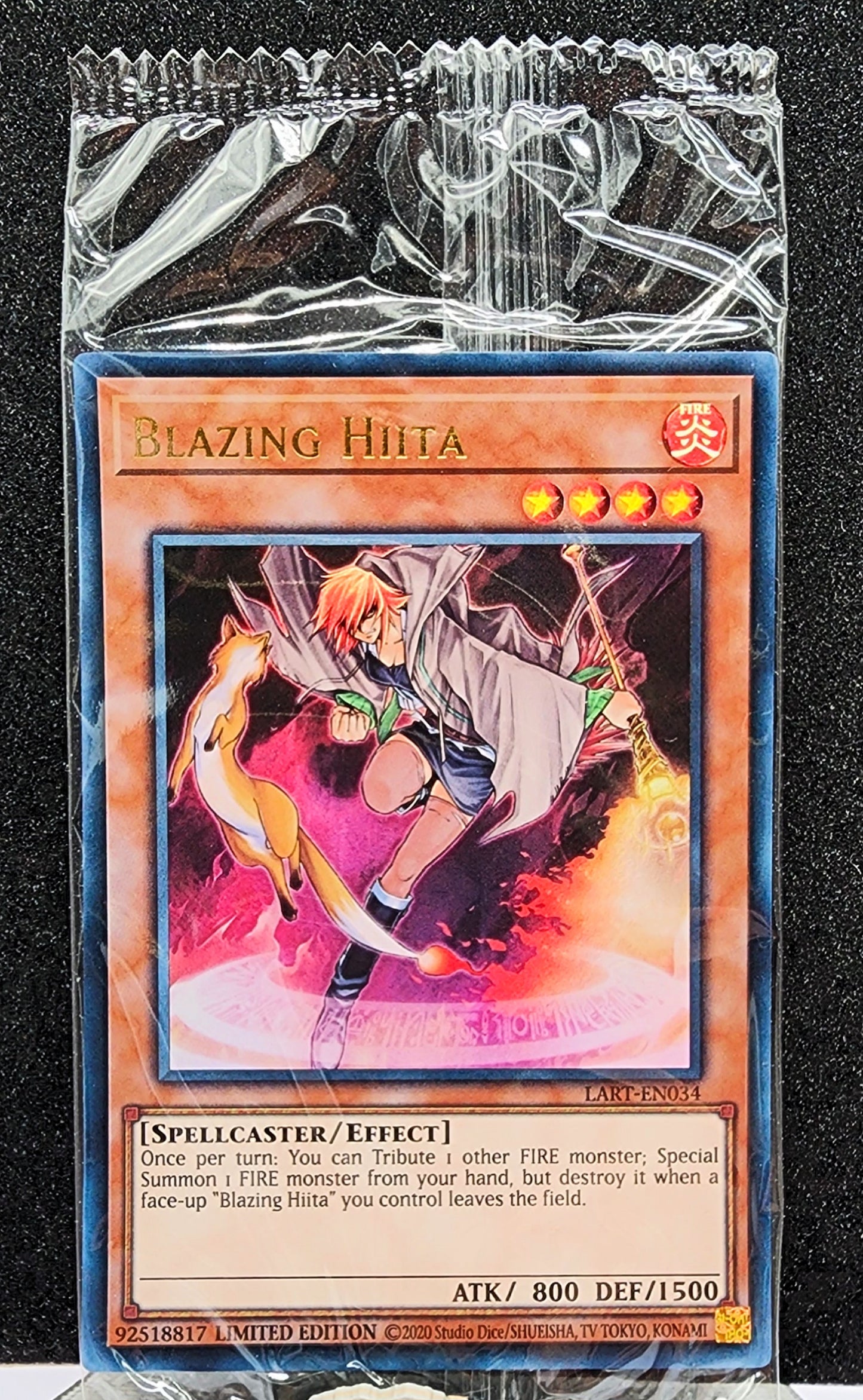 Yugioh! 1x Blazing Hiita (LART - Ultra Rare) Limited Edition