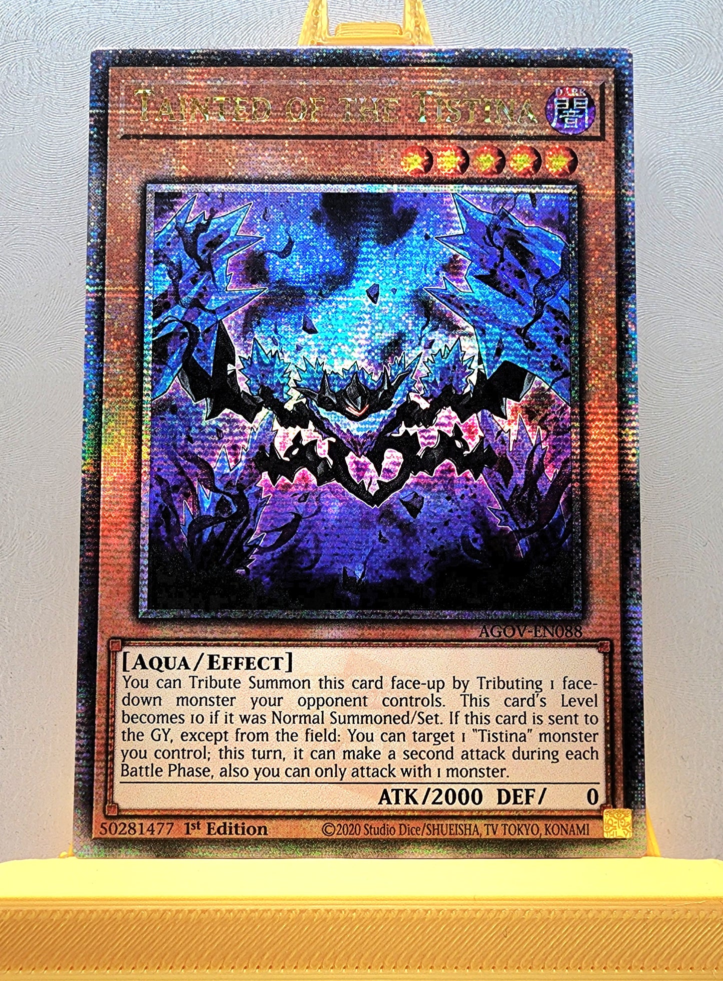 Yugioh! 1x Tainted of the Tistina (AGOV - Quarter Century Secret Rare) 1st Edition