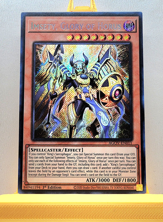 Yugioh! 1x Imsety, Glory of Horus (AGOV - Secret Rare) 1st Edition